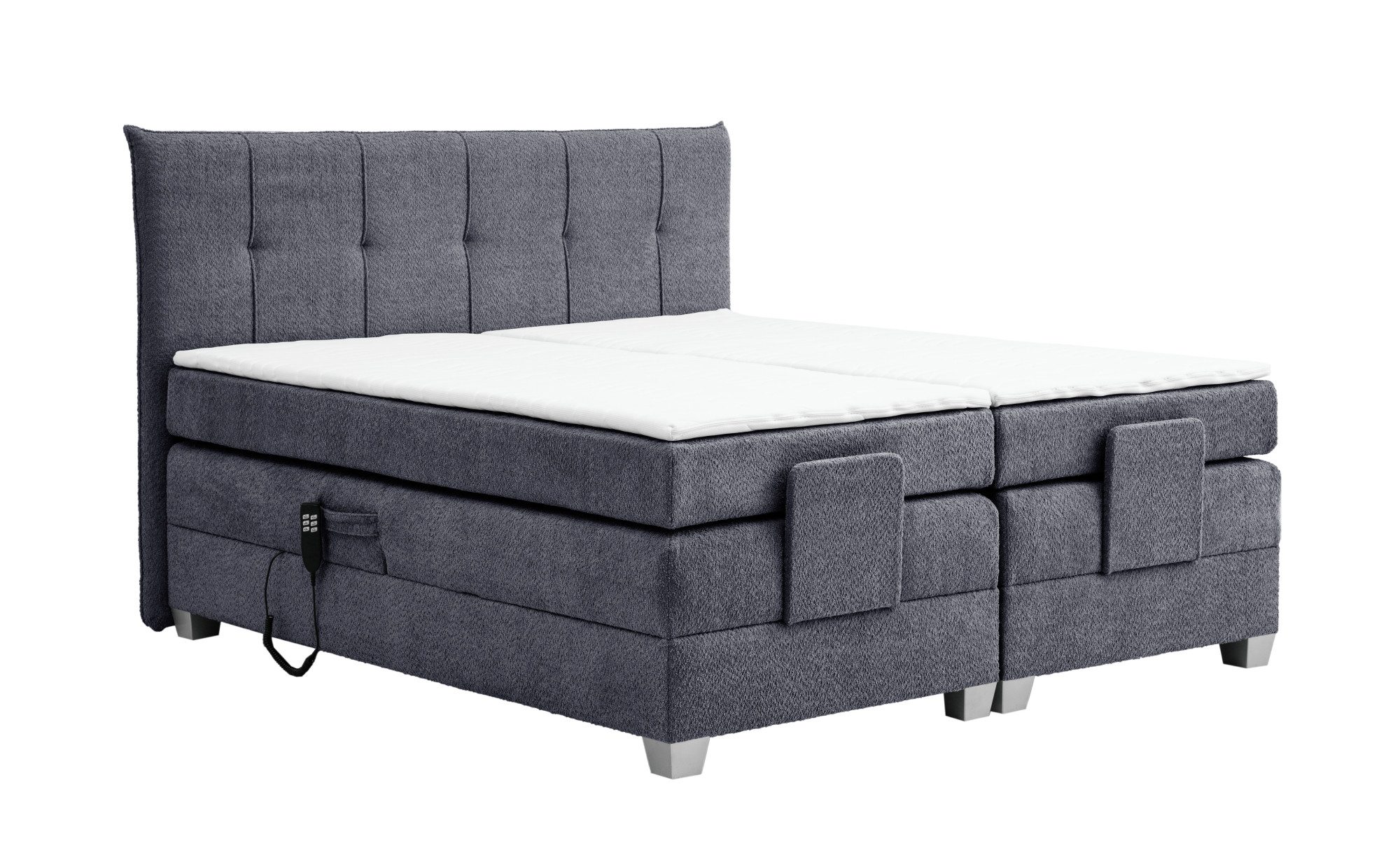 inter Boxspringbett Boxspringbett BERN 160x200 cm mit Motor, Elektrische Kopf- u. Fußteilverstellung