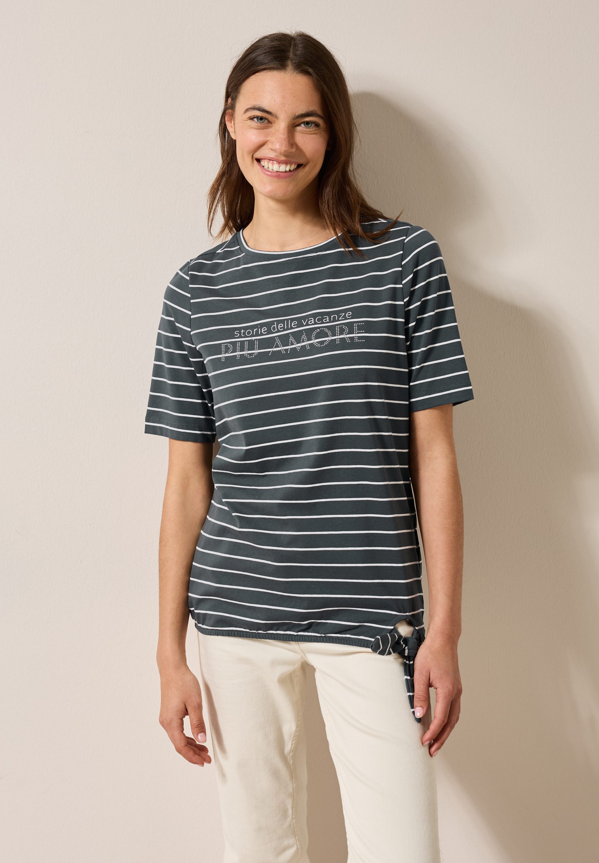 Cecil T-Shirt, aus softem Materialmix günstig online kaufen