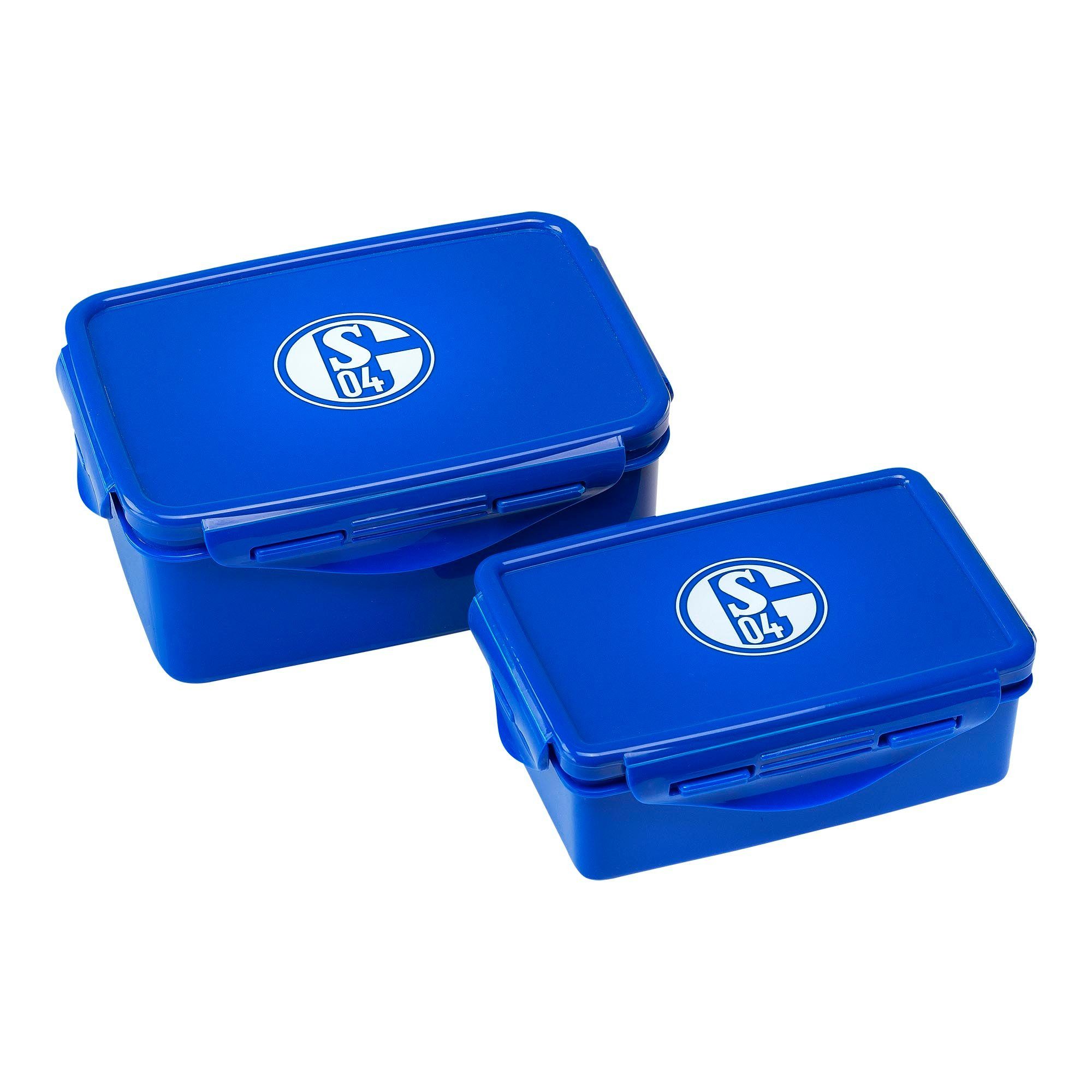 FC Schalke Kunststoff, Brotdose Lunchbox 2er-Set, 04 PP (4-tlg)