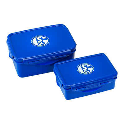 FC Schalke 04 Lunchbox Brotdose 2er-Set, PP Kunststoff, (4-tlg)