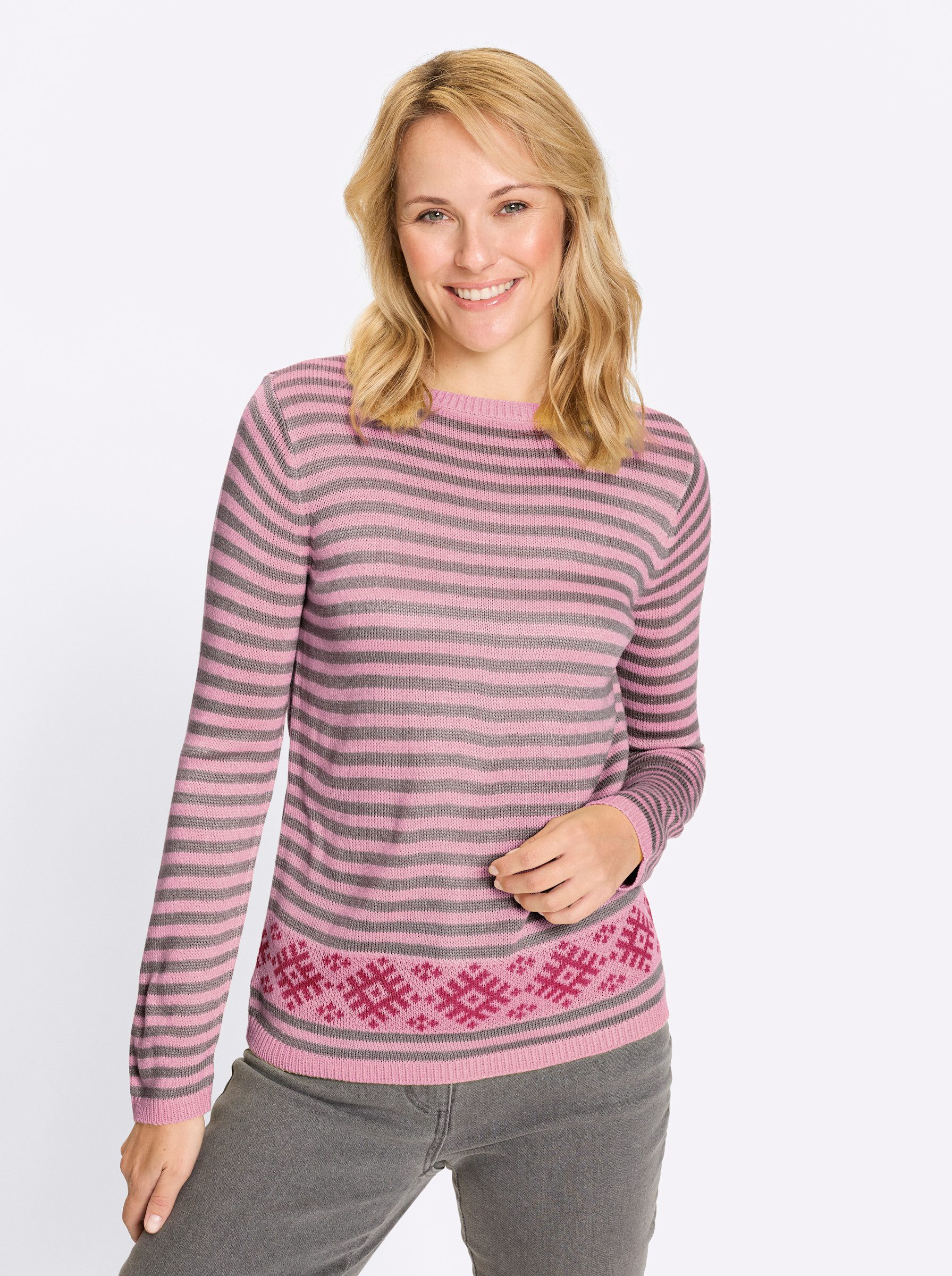 Sieh an! Strickpullover Langarm-Pullover . günstig online kaufen