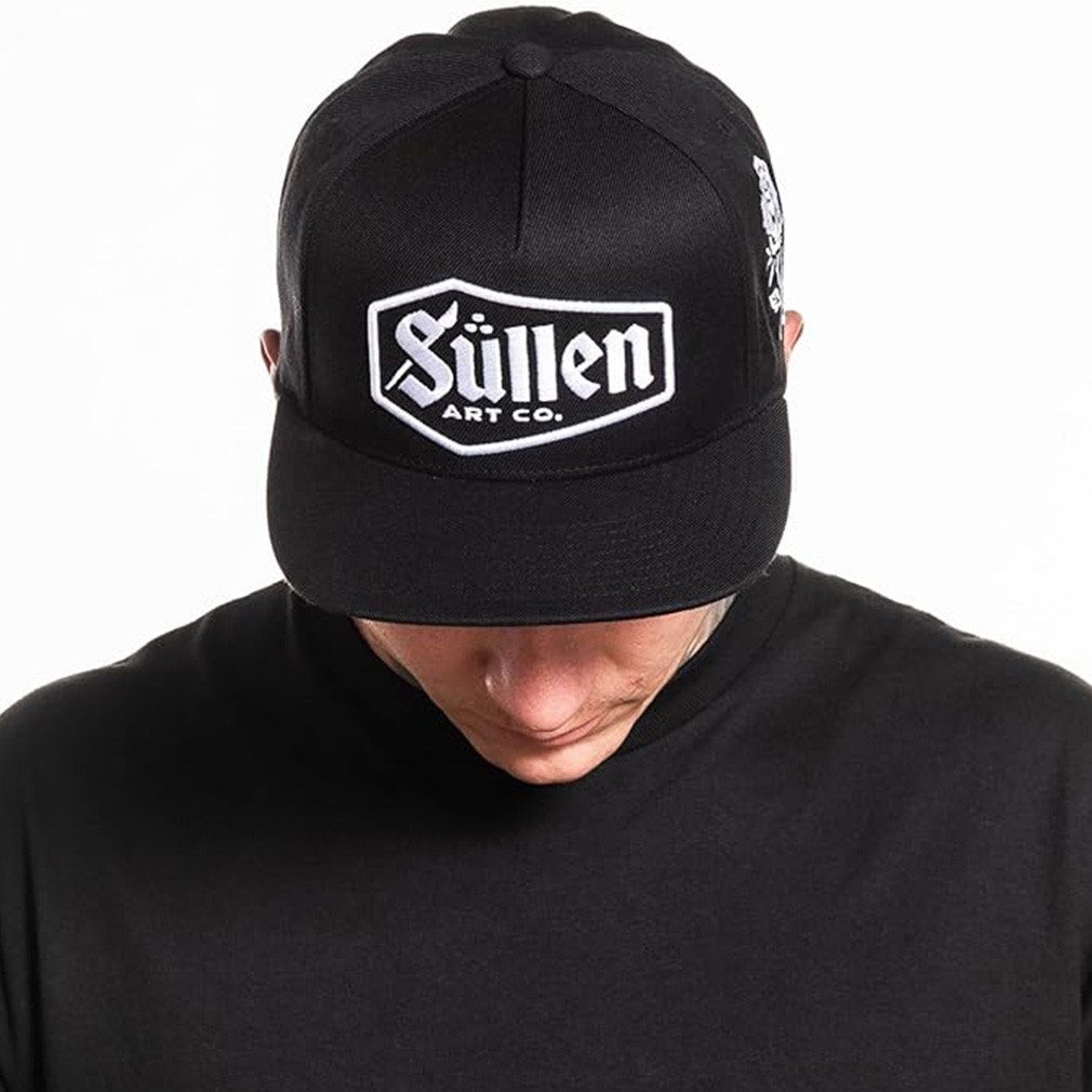 Sullen Clothing Baseball Cap Last Rites Schwarz-Weiß