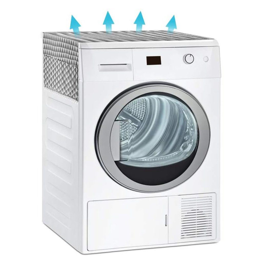 Waschmschine 55x130cm Abdeckung Grau 2Pcs Wäschespinne-Schutzhülle Staubschutz FELIXLEO