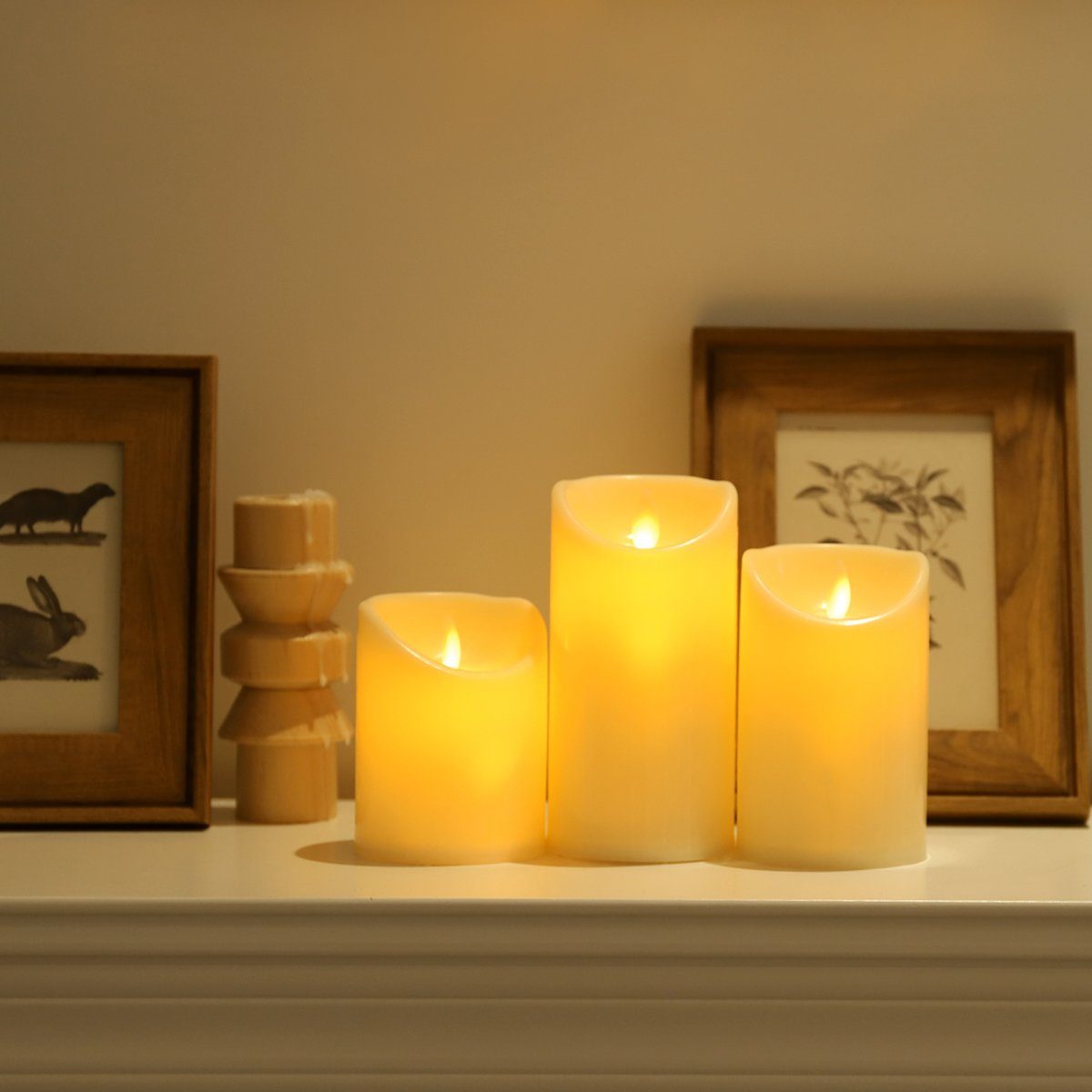 Salcar LED-Kerze 3er Set Kerzen LED Weihnachtskerzen Kabellos Batterie Kerz günstig online kaufen