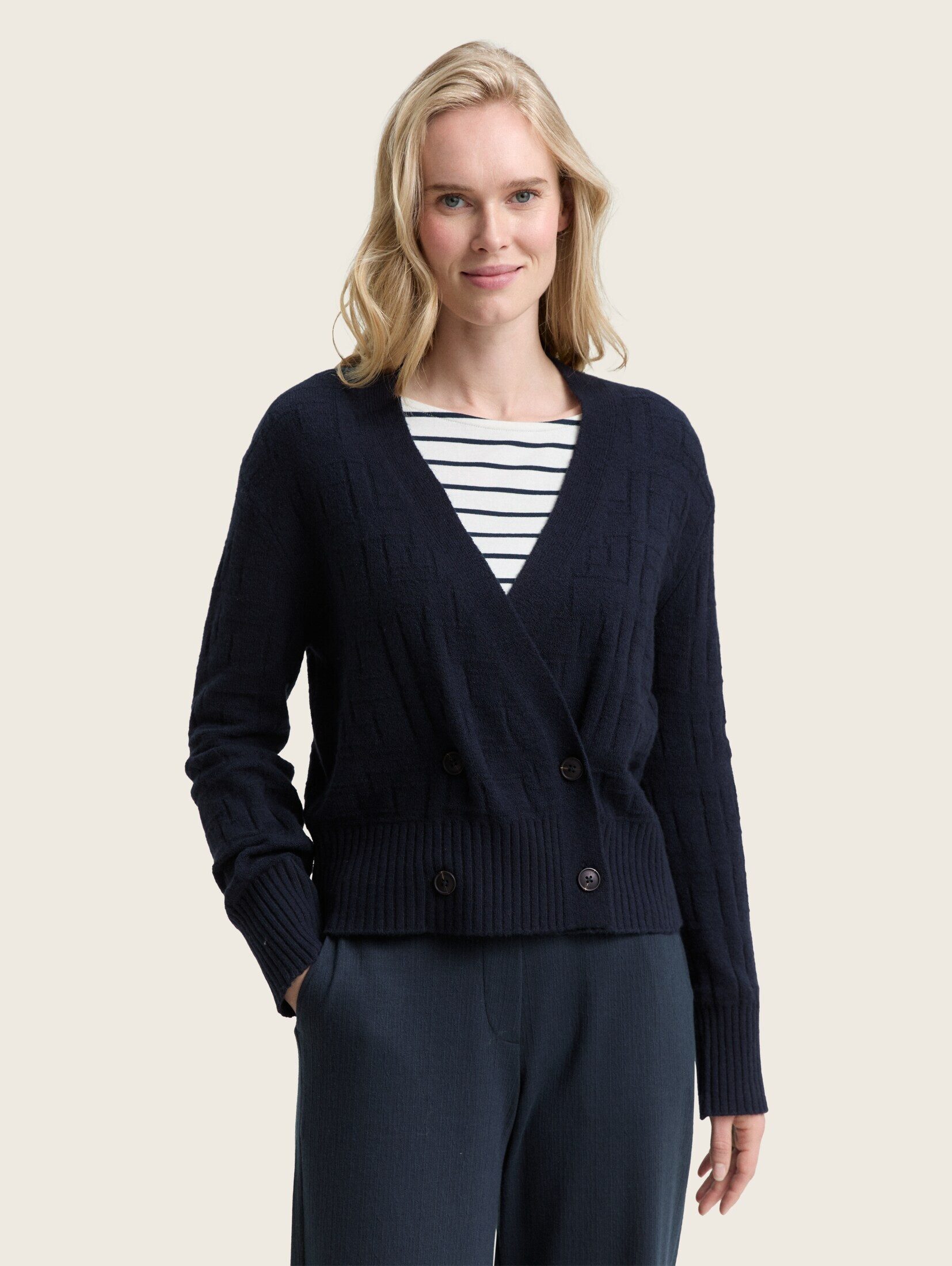 TOM TAILOR Cardigan Pullover & Strickjacken Cardigan in Wickel-Optik günstig online kaufen