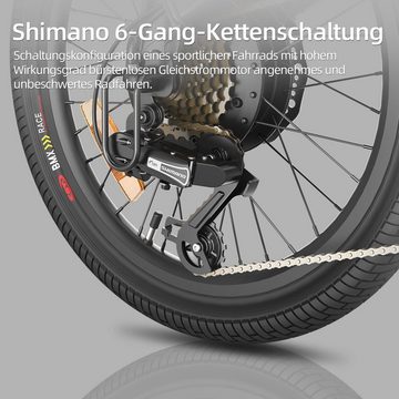 HIMO E-Bike Z20 MAX Pedelec 20 Zoll E-Bike Klapprad Elektrofahrrad,Shimano 6-Gang, Kettenschaltung, ebike Damen/Herren,StVZO