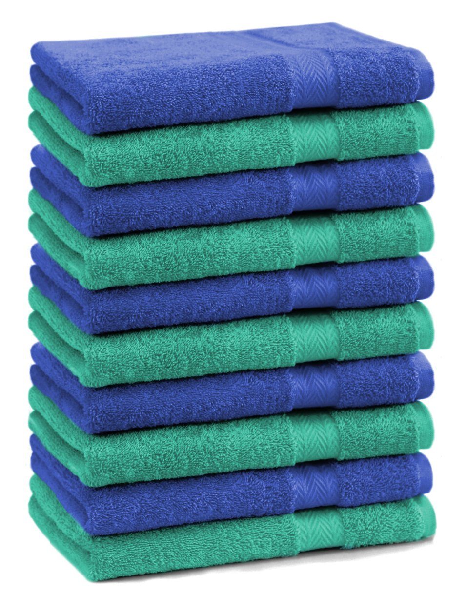 Baumwolle Gästehandtücher 30x50 Stück cm 100% Farbe Betz 100% royalblau, Baumwolle und Gästehandtücher Premium Gästetuch-Set 10 smaragdgrün