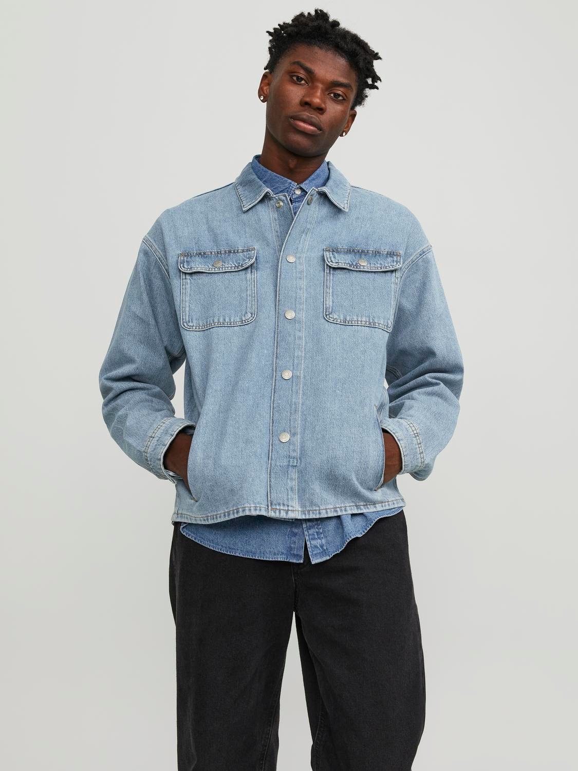 Jack & Jones Jeanshemd JJICHASE JJOVERSHIRT MF 902 SN