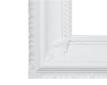 ASR Rahmendesign Wandspiegel Modell Fiona Vintage Stil (Natural White, modern), Größe außen: 67cm x 87cm x 5cm