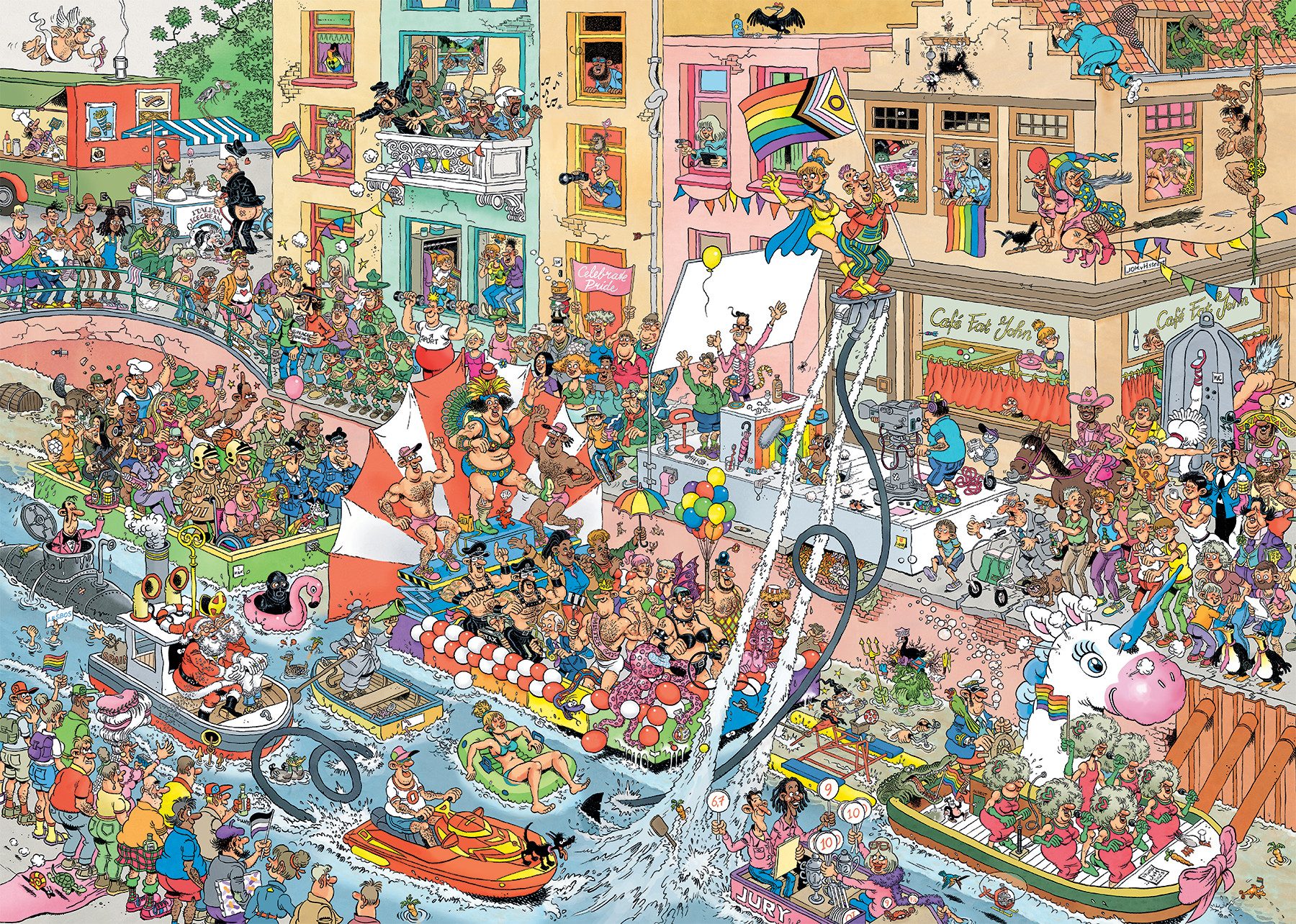 Jan van Haasteren Puzzle Jan van Haasteren, Celebrate Pride, 1000 Teile Puzzle, 1000 Puzzleteile