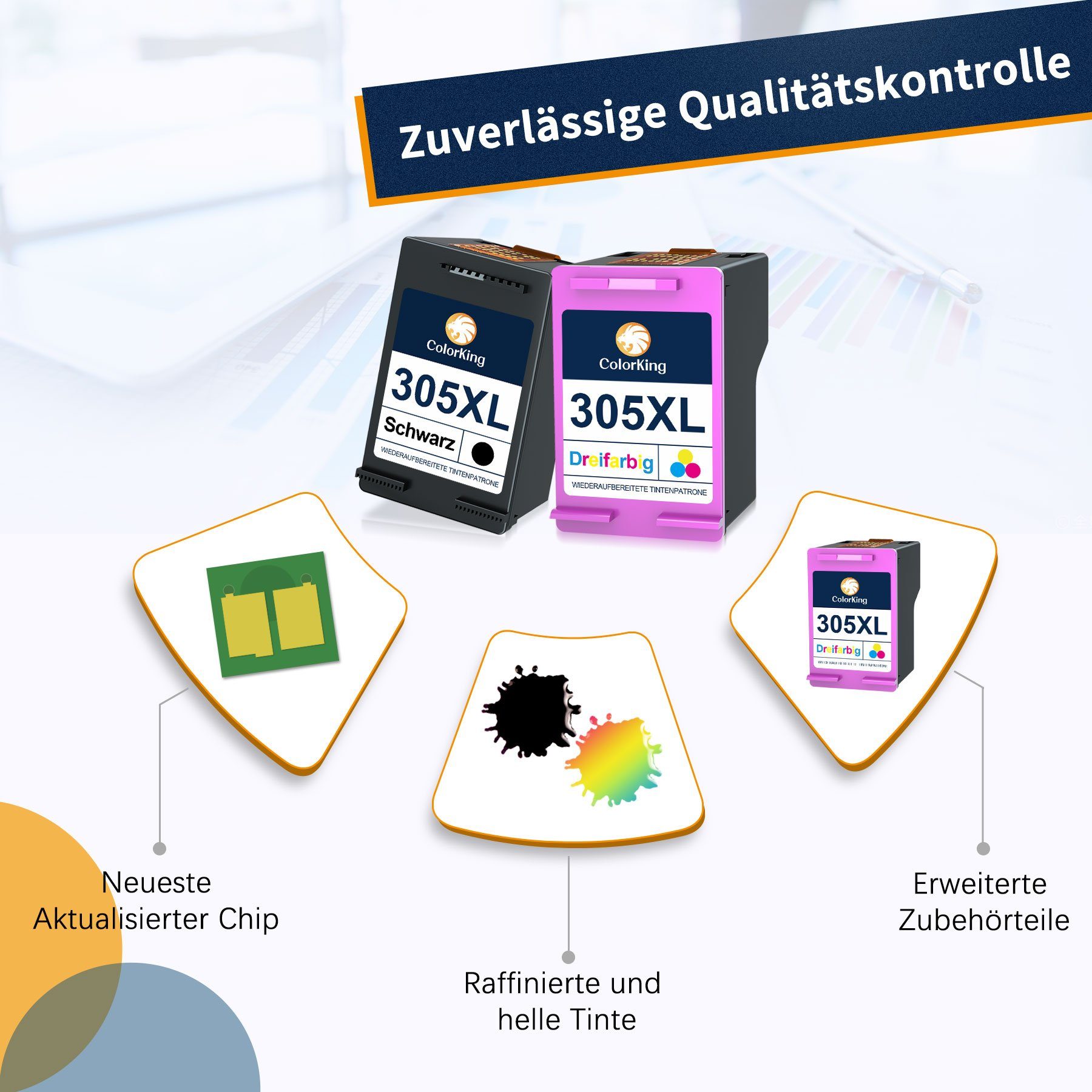 Thumbnail - ColorKing XXL 305 für HP 305XL Multipack Tintenpatrone (DeskJet 2700 2710 2720 2722)