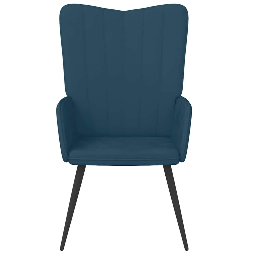 vidaXL Sessel Relaxsessel Blau Samt (1-St)