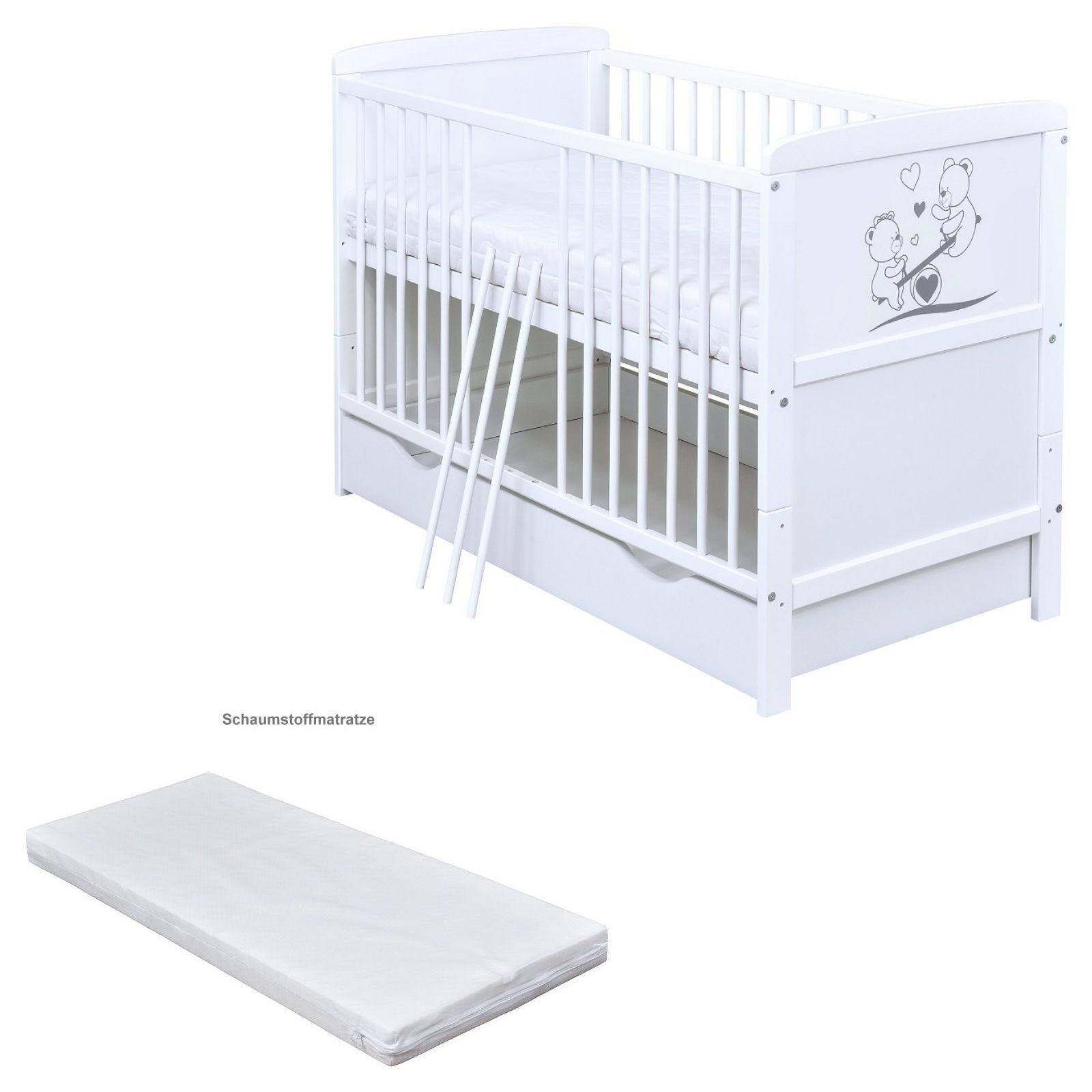 Baby-Delux Babybett Luna Teddy Wippe, Kinderbett günstig online kaufen
