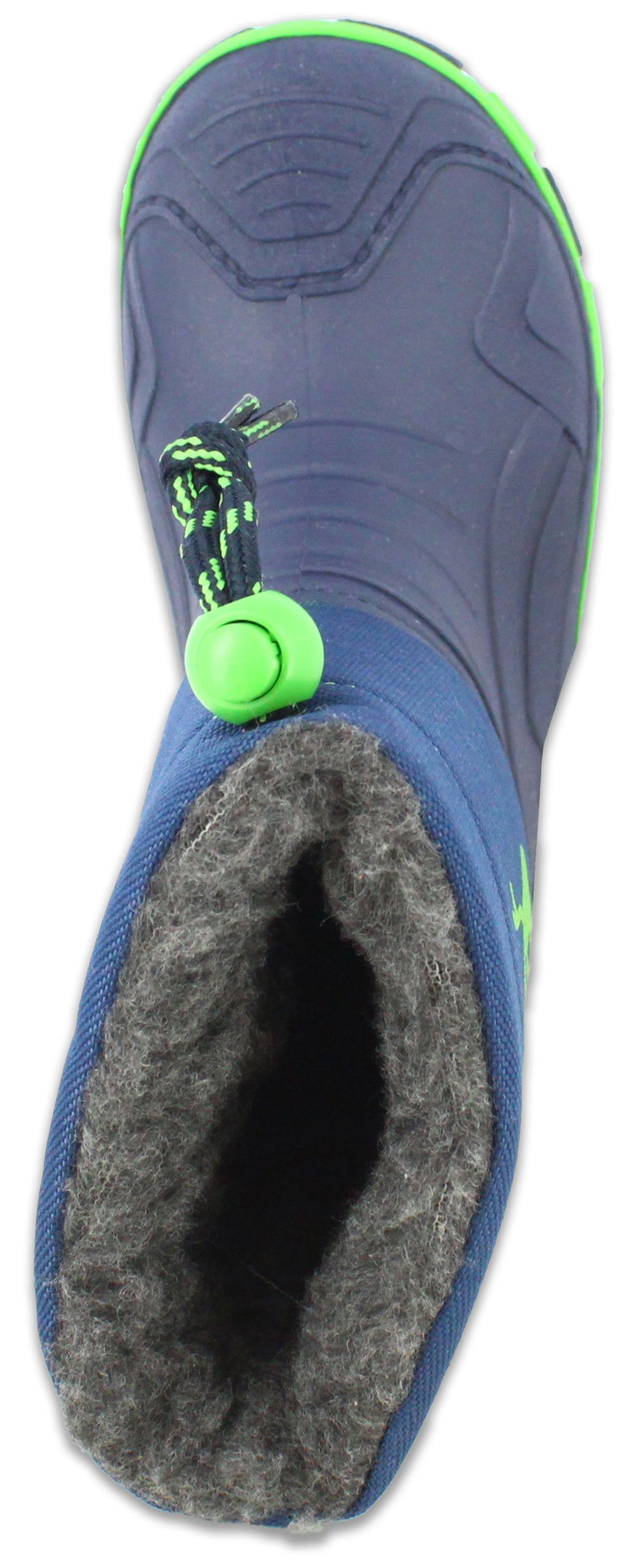 Beck Winterstiefel Blinking Ghost Gummistiefel (für Jungen, mit Blinksohlen für mehr Sicherheit im Dunkeln) Schnellverschluss, flauschiges sehr warmes Futter – Bild 4 von 5