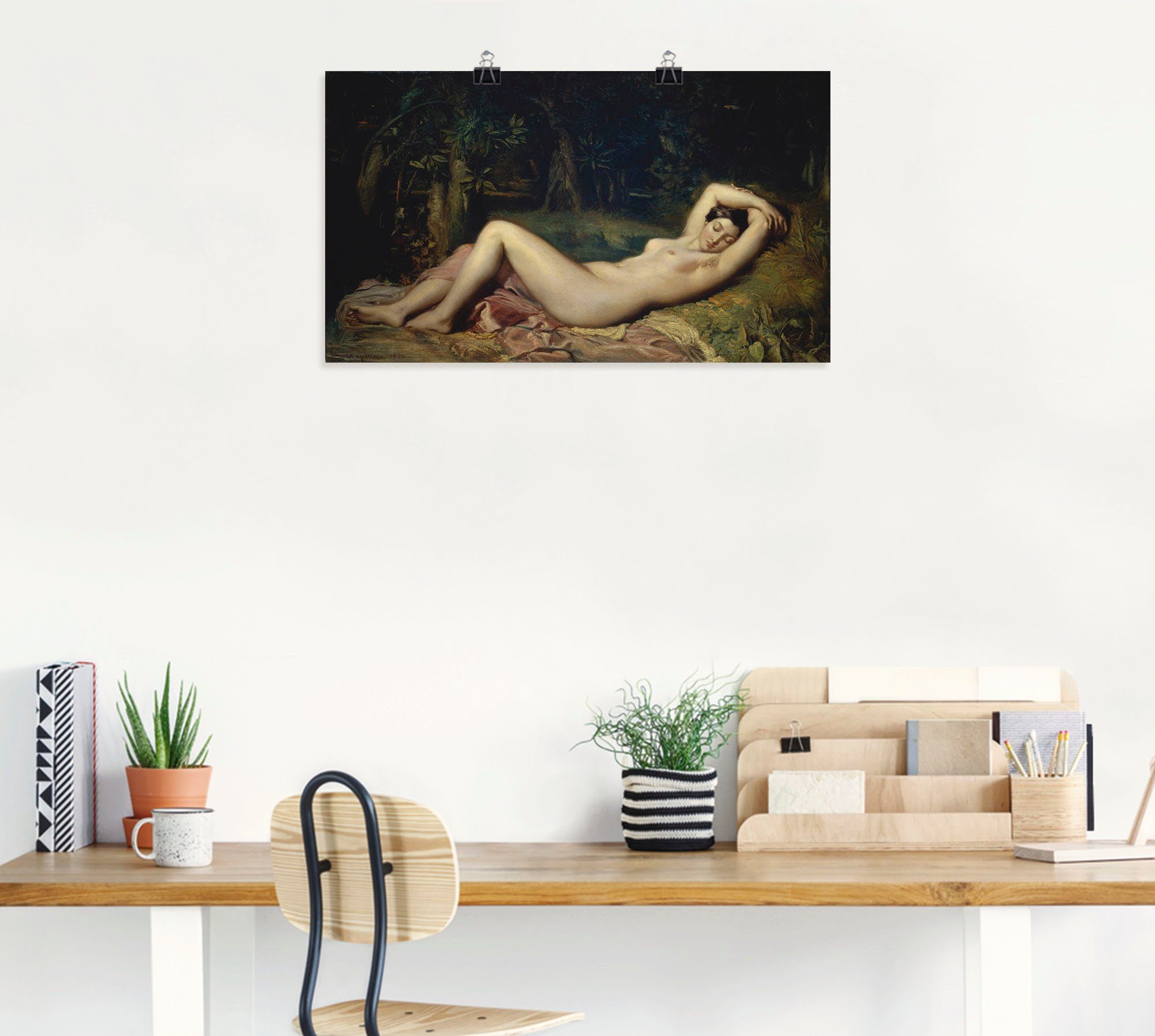Artland Wandbild Schlafende Nymphe., Größen versch. als Wandaufkleber Frau in Leinwandbild, St), oder Poster (1 Alubild