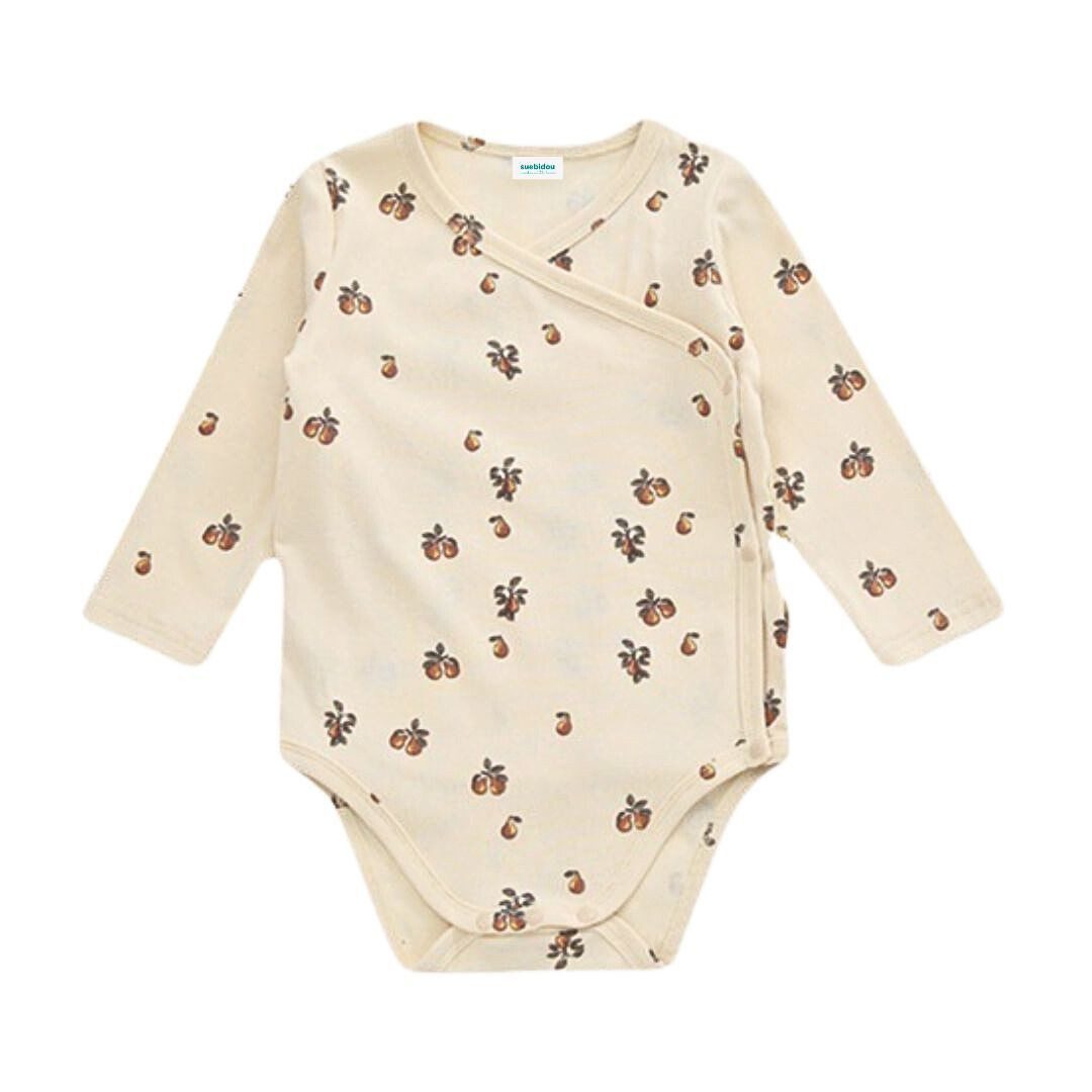 Body Baby Baumwoll-Body Langarm Wickelbody mit Muster