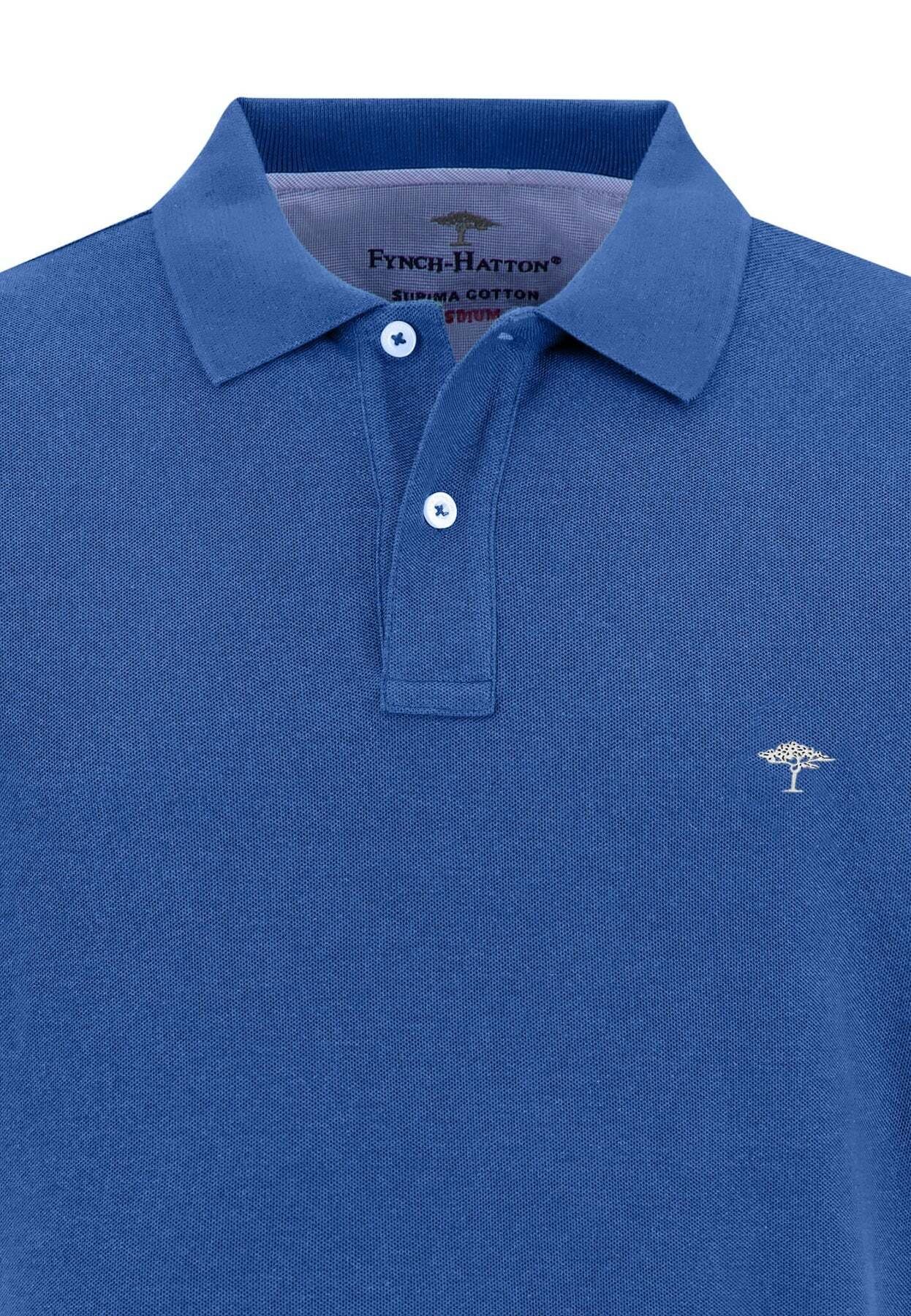 FYNCH-HATTON Poloshirt Poloshirt Kurzarmshirt mit Polokragen dunkelblau