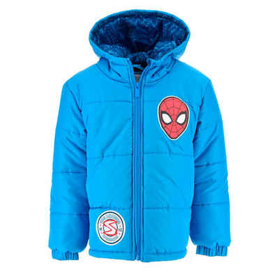 MARVEL Winterjacke Marvel Spiderman Kinder Jungen Winterjacke Jacke mit Kapuze Gr. 98 bis 128