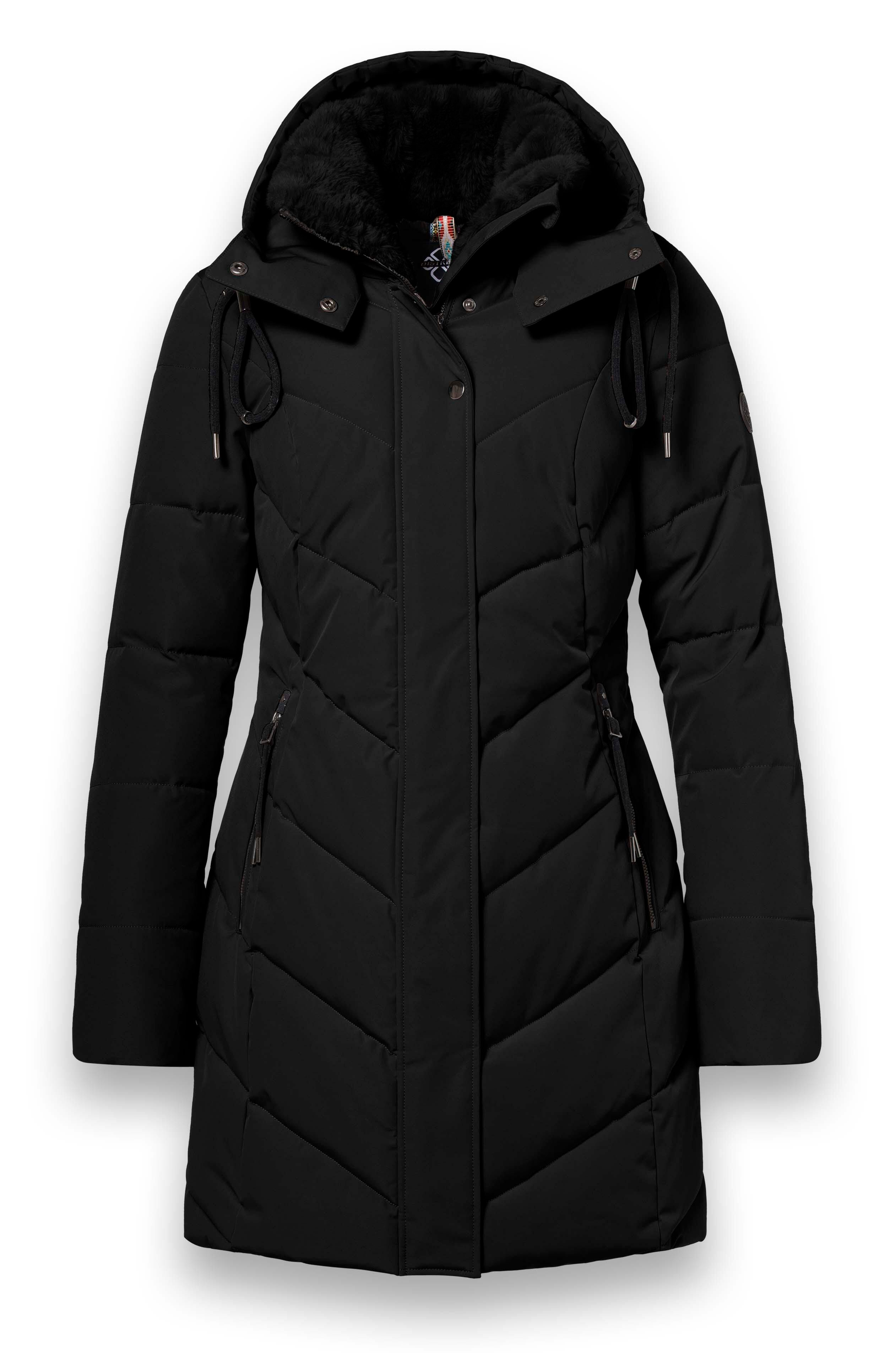 District Wintermantel Zodiac (mit Kapuze, warm, wasserabweisend) schwarz Da günstig online kaufen