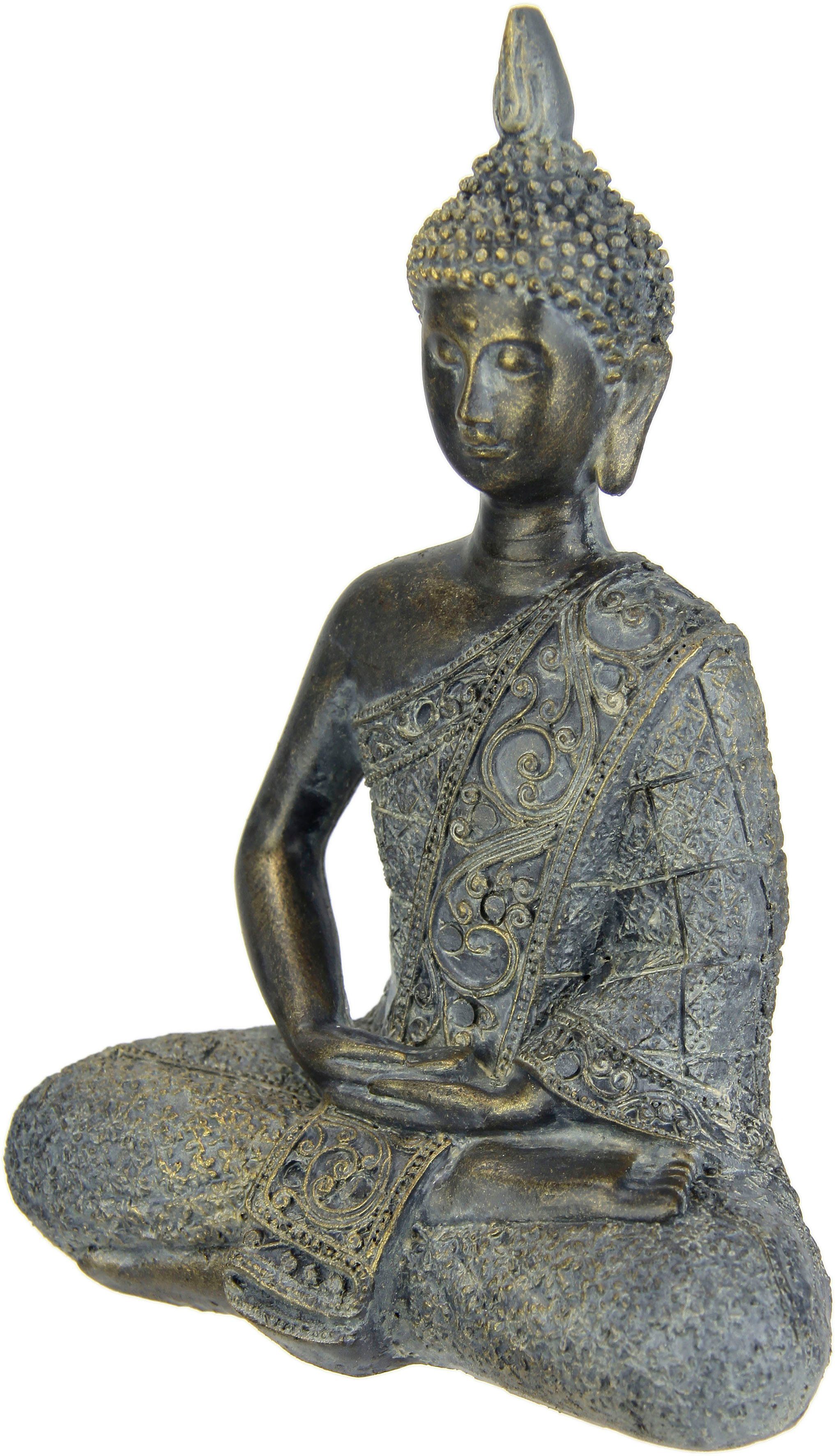 Skulptur (1 St), I.GE.A. Figuren Wohnaccessoire Dekofigur Statue Figur Garten-Figur sitzend Buddha meditierend