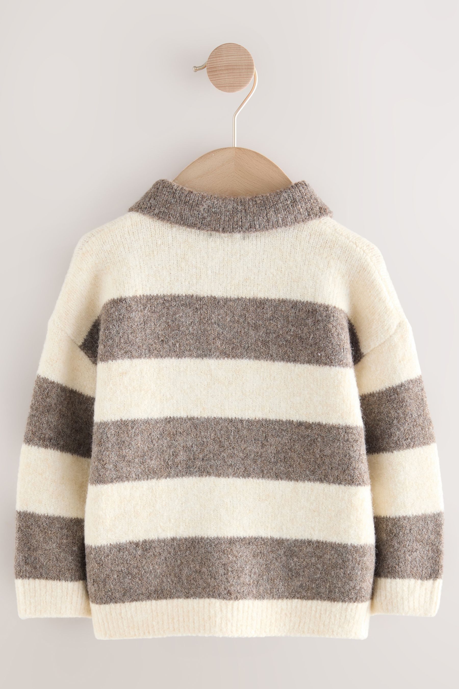 Next Polokragenpullover Gestreiftes Rugby-Polohemd aus Strick günstig online kaufen