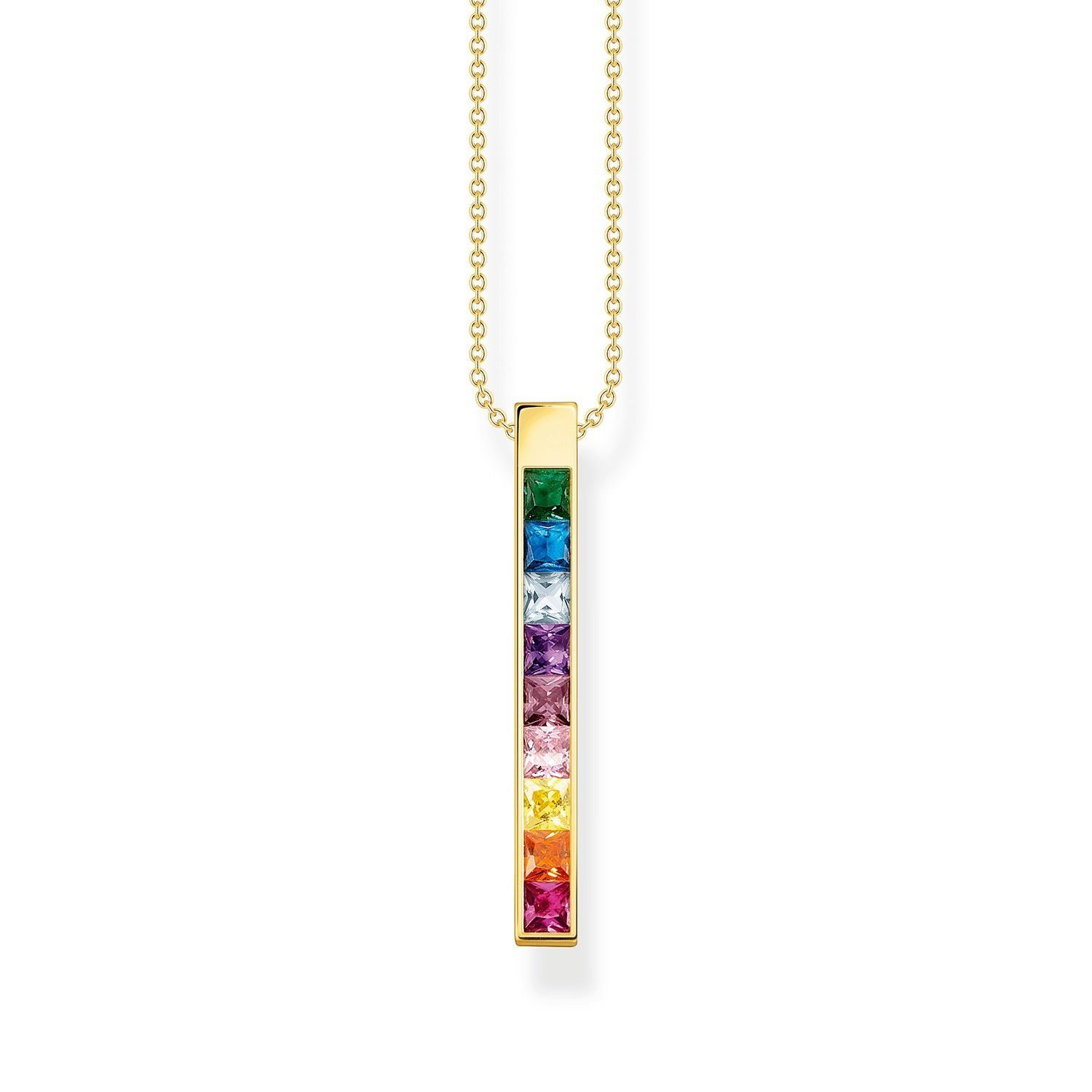 THOMAS SABO Collier Bunte Steine Vergold...