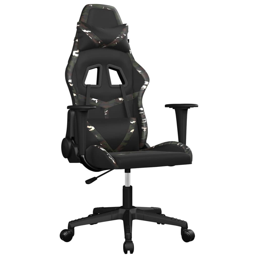 vidaXL Gaming-Stuhl Gaming-Stuhl Schwarz und Tarnfarben Kunstleder (1 St)