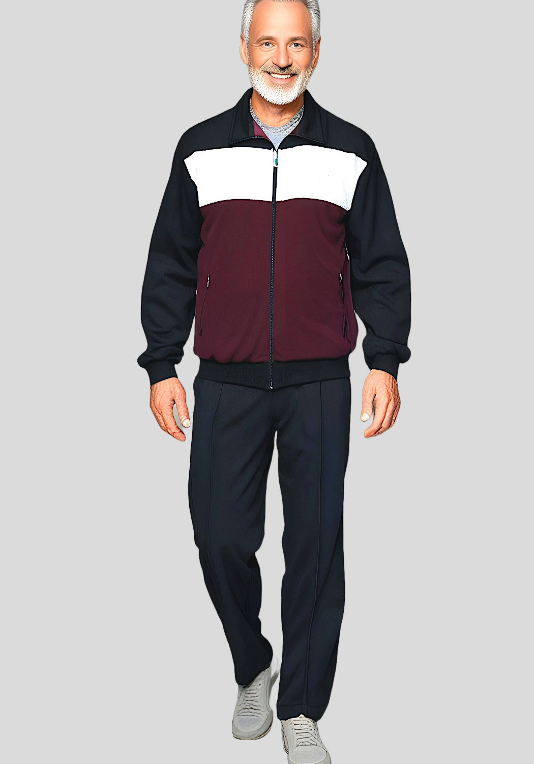 Herbold Sportswear Trainingsanzug Herren Freizeitanzug (2-tlg), auch in Kurzgrößen, mit Reißverschluss-Taschen