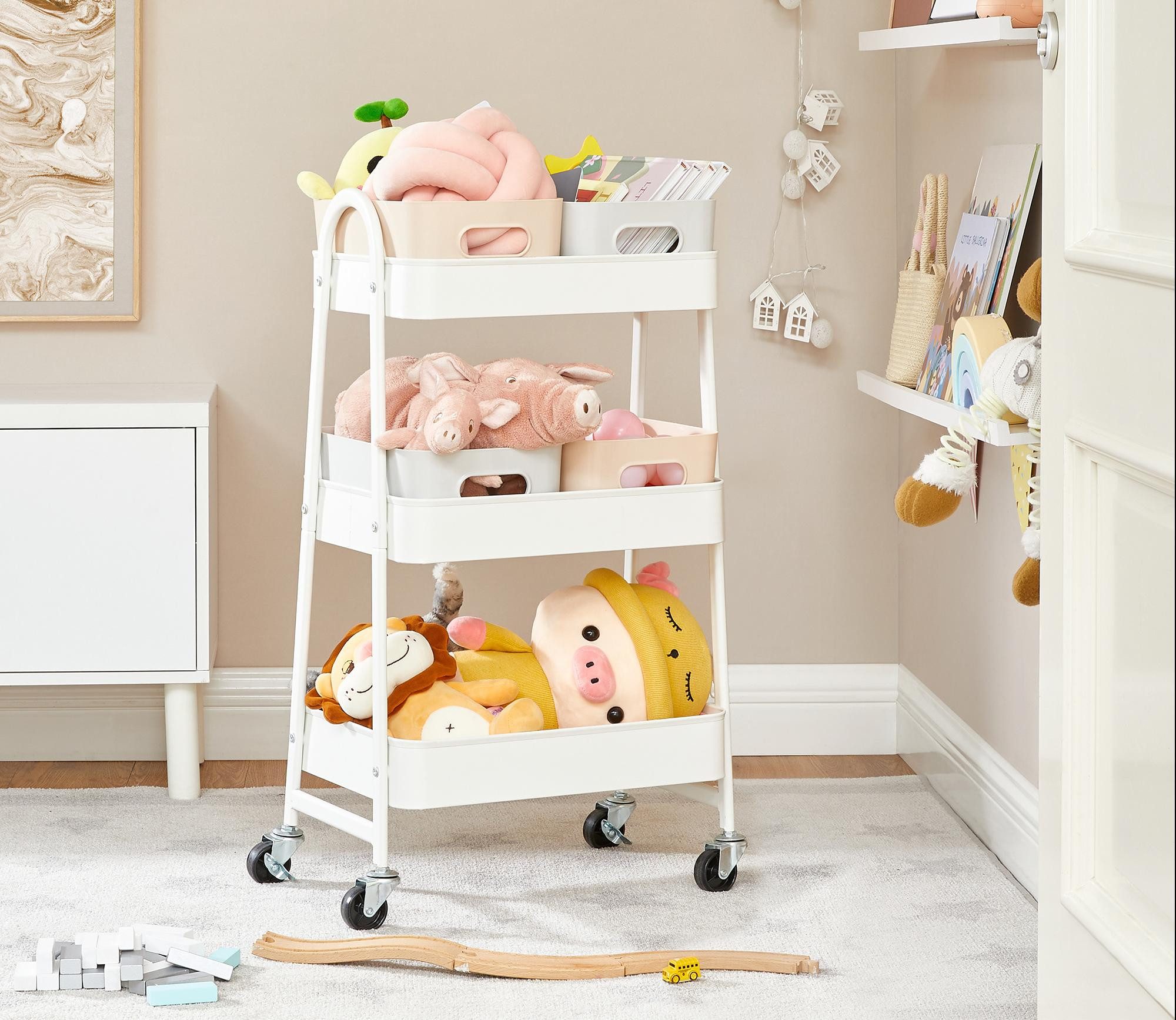 SONGMICS Servierwagen, Rollwagen mit 3 Ebenen, Servierwagen aus Metall, Küc günstig online kaufen