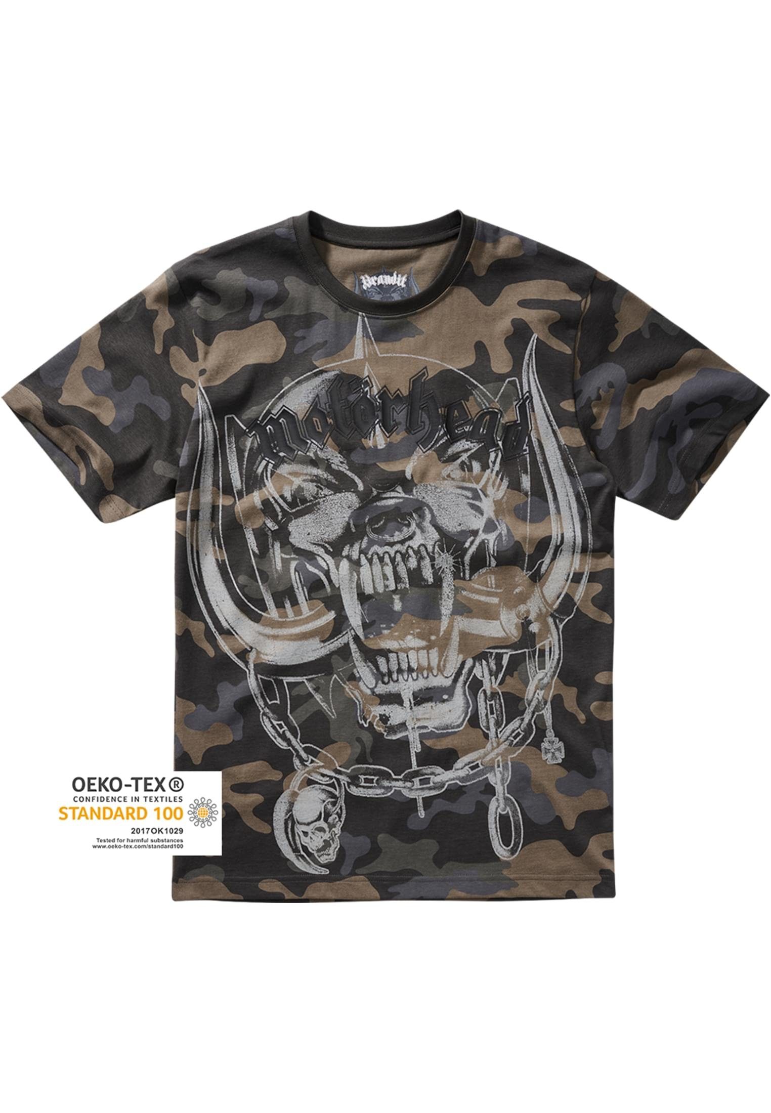 Brandit Kurzarmshirt Herren Motörhead (1-tlg) Print T-Shirt Warpig darkcamo