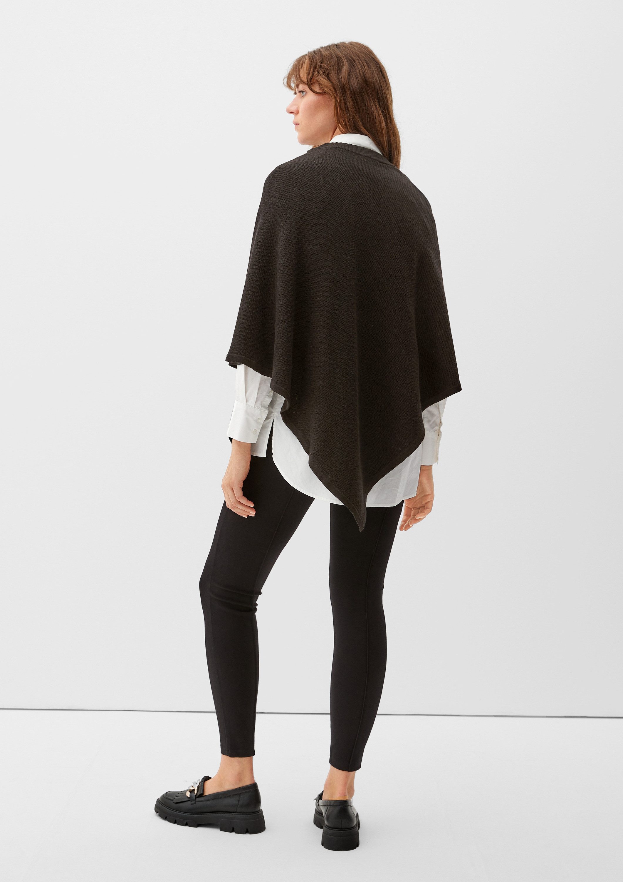 s.Oliver Poncho Indoor-Poncho Poncho aus Baumwollmix – Bild 3 von 5