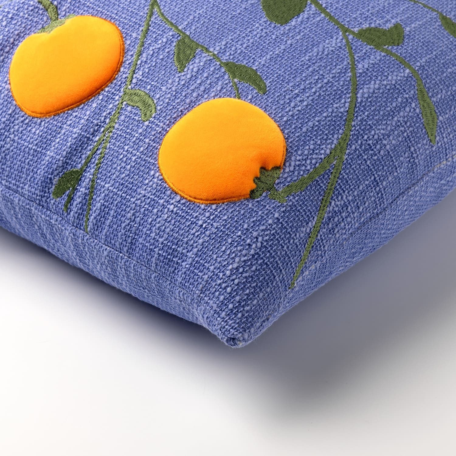 Dutch Decor Kissenhülle 'Mandarin' 45 x 45 cm Pale Iris - Lila, Mandarinen
