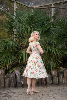 Hearts & Roses London A-Linien-Kleid Larisa Floral Swing Dress Rockabella Vintage Retro