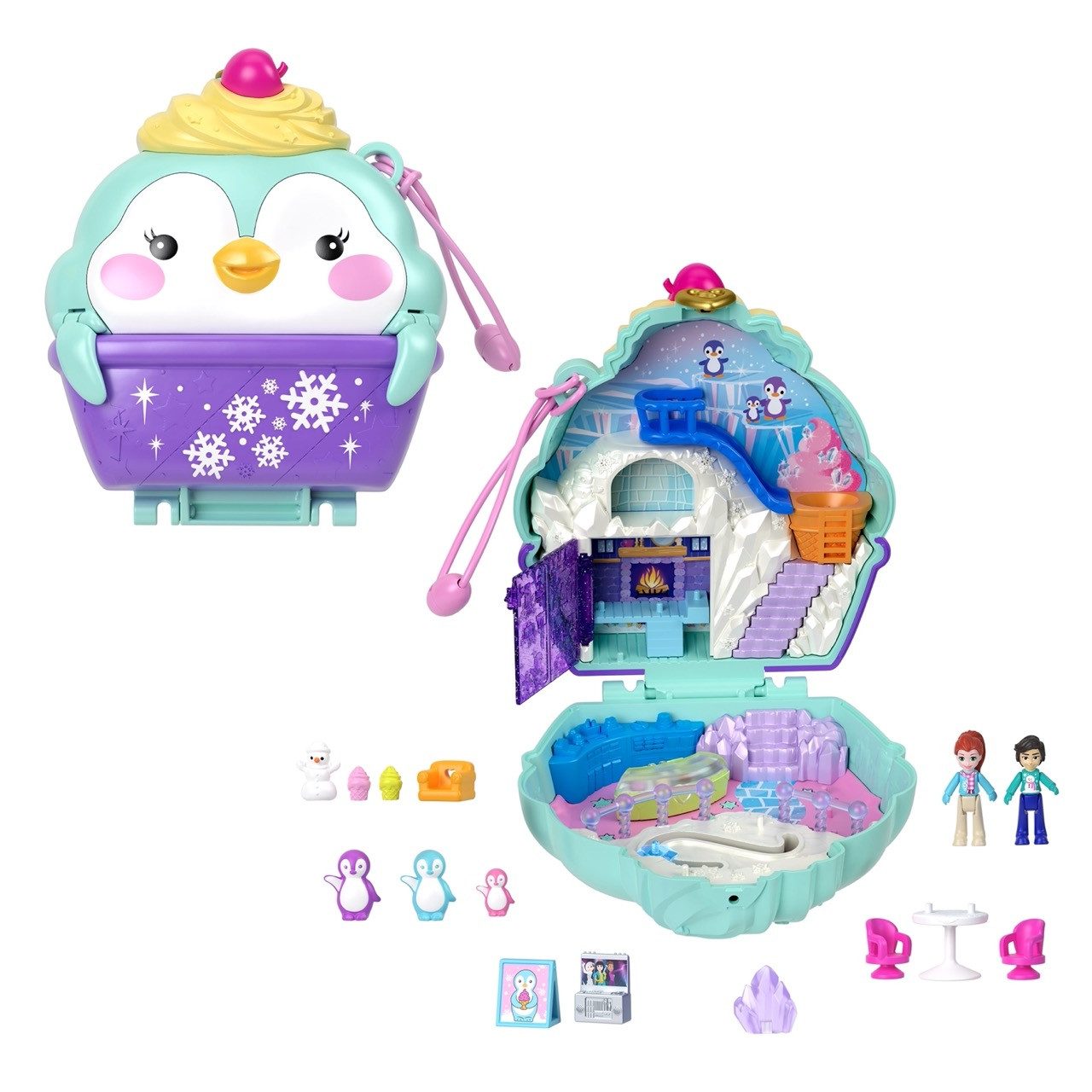 Mattel® Minipuppe Mattel FRY35, HRD34 - Polly Pocket Winterliche Pinguin Sc günstig online kaufen