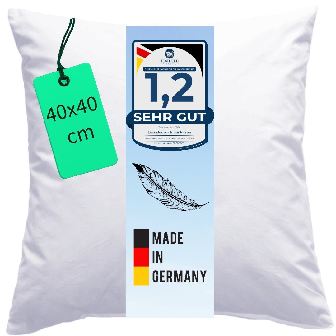 Luxusfeder Kissenfüllung Federkissen 40x40 cm 100% Federn Sofakissen Füllki günstig online kaufen