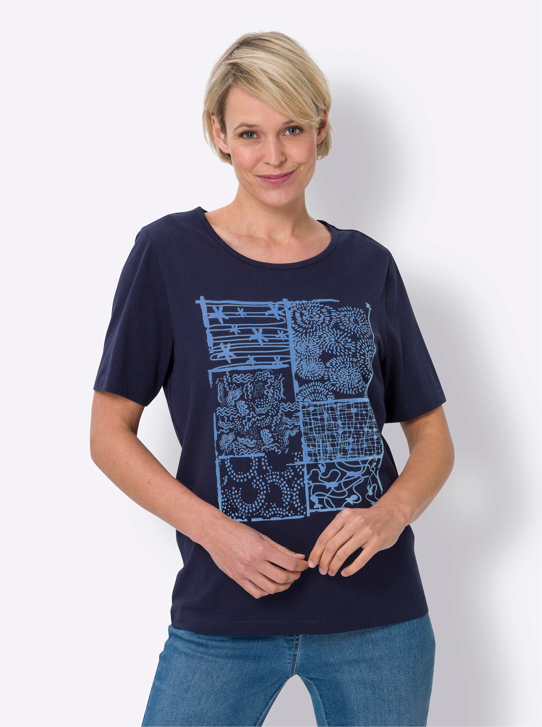 Sieh an! T-Shirt marine-himmelblau