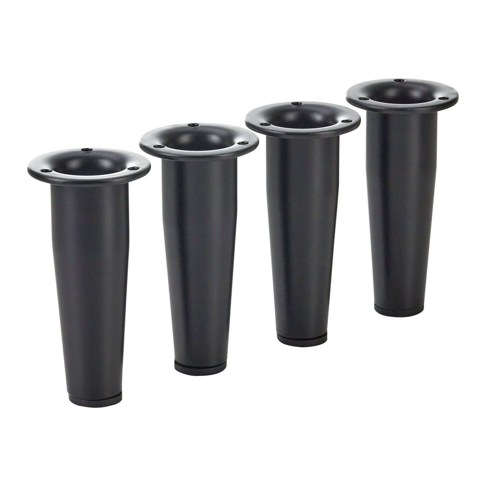 SO-TECH® Möbelfuß FOX-TROT höhenverstellbar um max. 12 mm, (4-St), Höhe 80 mm schwarz matt