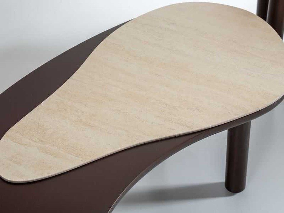 Xlmoebel Satztisch Elegantes Couchtisch-Set aus Holz mit braunen Akzenten (Couchtisch-Set, 2-St., 2-teiliges Couchtisch-Set), Made in Europa