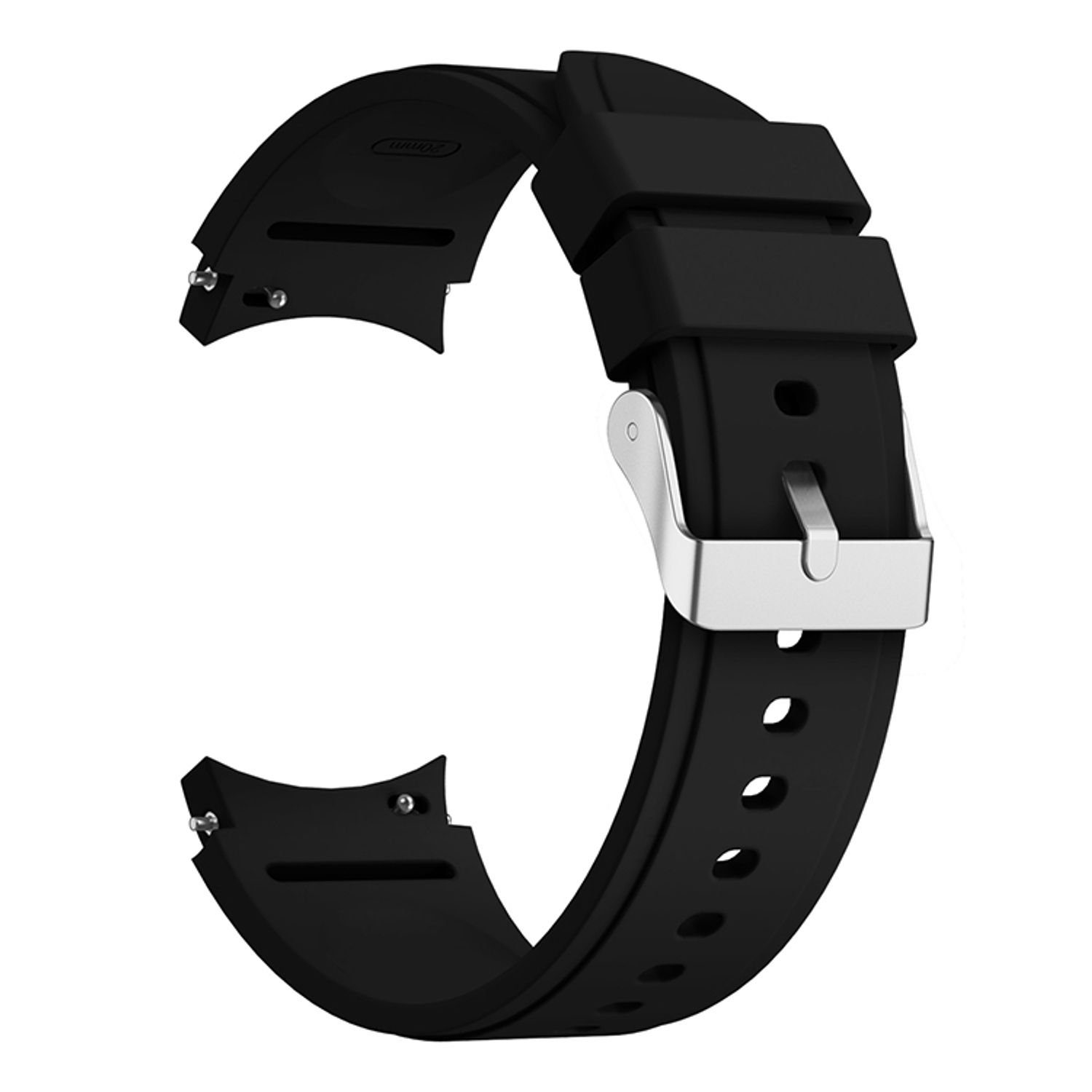Smartwatch-Armband Armband Samsung 40mm für Watch Galaxy Sport Smartwatch-Armband Ersatz König Schwarz Silikon 4 Samsung Watch 40mm, Galaxy 4 Design