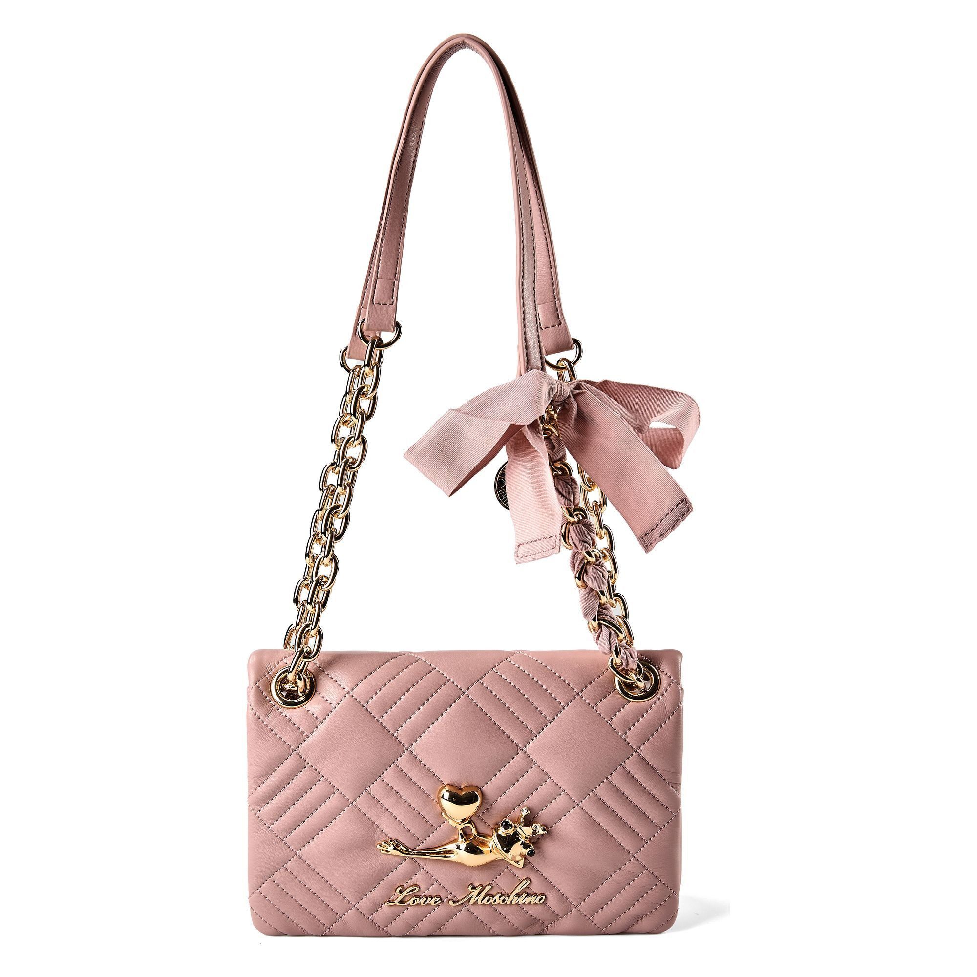 LOVE MOSCHINO Schultertasche Frog Bag, Polyurethan