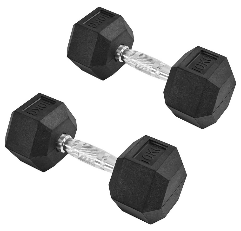 Yaheetech Hantel-Set 10/20 kg, 2er-Set Sechseckige Kurzhanteln für Zuhause/Fitnessstudio