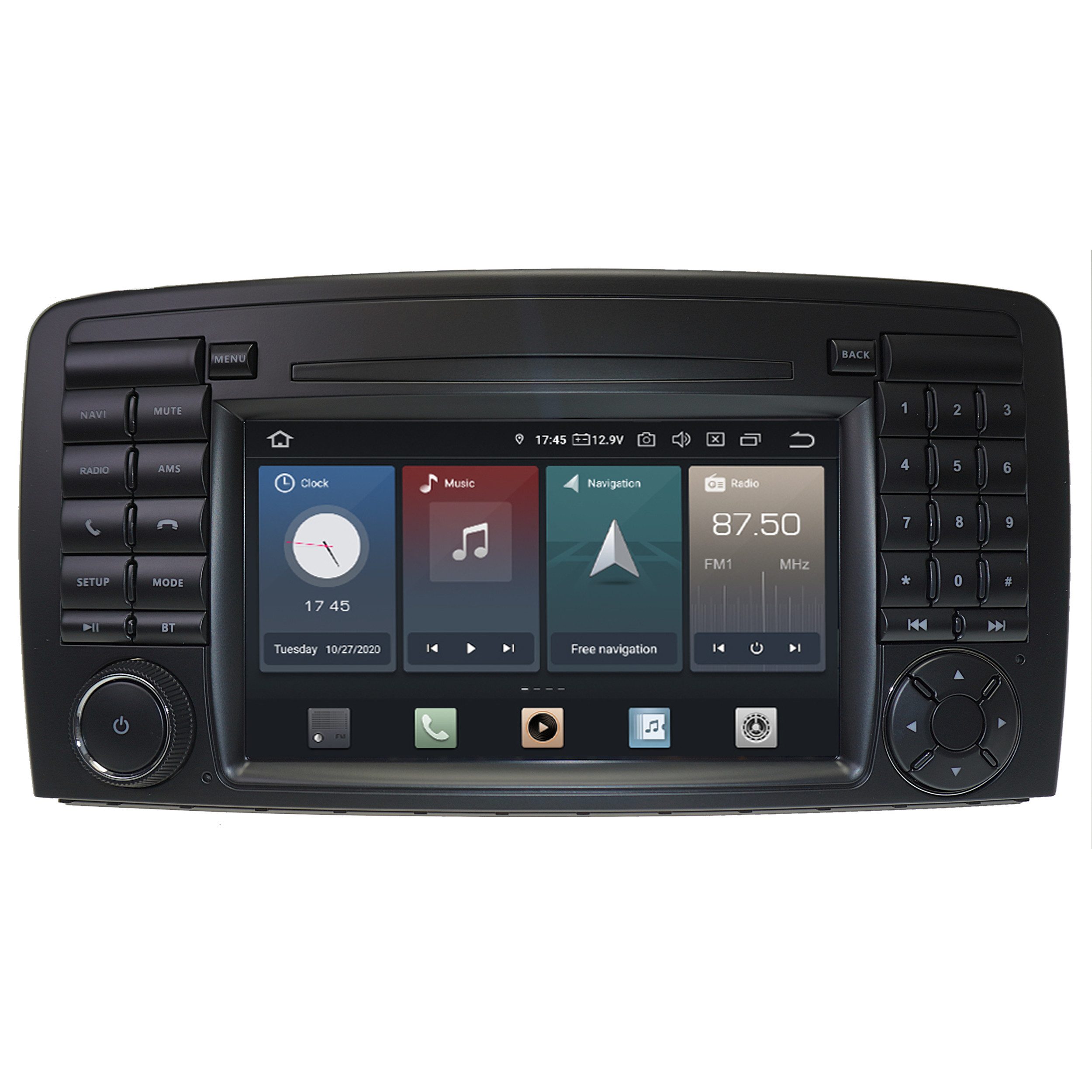 TAFFIO Für Mercedes R-Klasse W251 7"Touchscreen Android Autoradio GPS CarPlay Einbau-Navigationsgerät