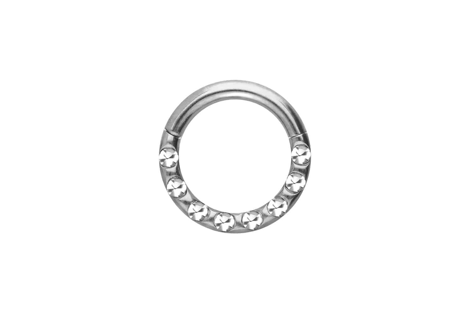 PIERCINGLINE Nasenpiercing Titan Segmentring Clicker KRISTALLE + EPOXY Ohrp günstig online kaufen