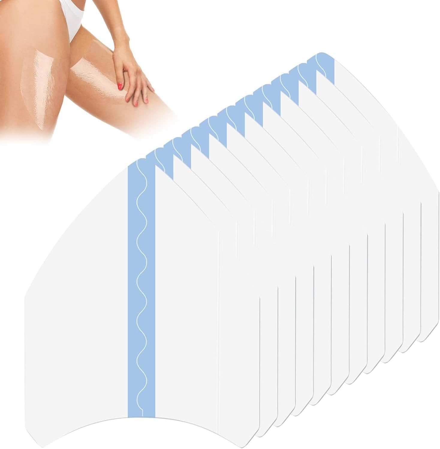 COOL-i ® Klebestreifen 30er Set Oberschenkel Pflaster, transparent, selbsthaftend, schweißresistent & hautfreundlich
