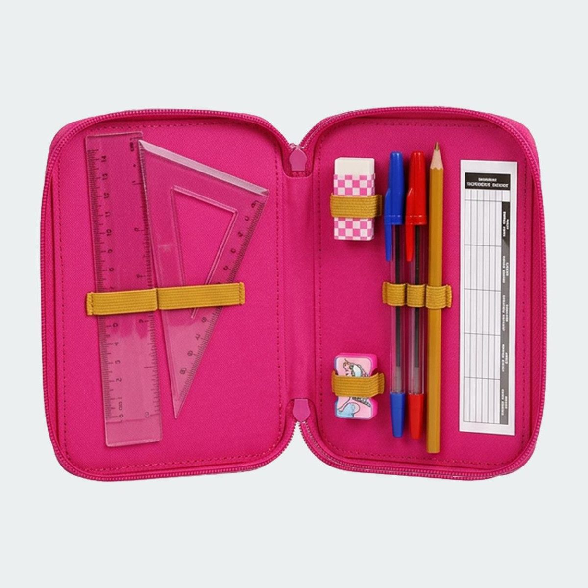 Hello Kitty Federmäppchen Gefüllte Kinder Schüleretui mit Zubehör 2 Fächer, (Packung)