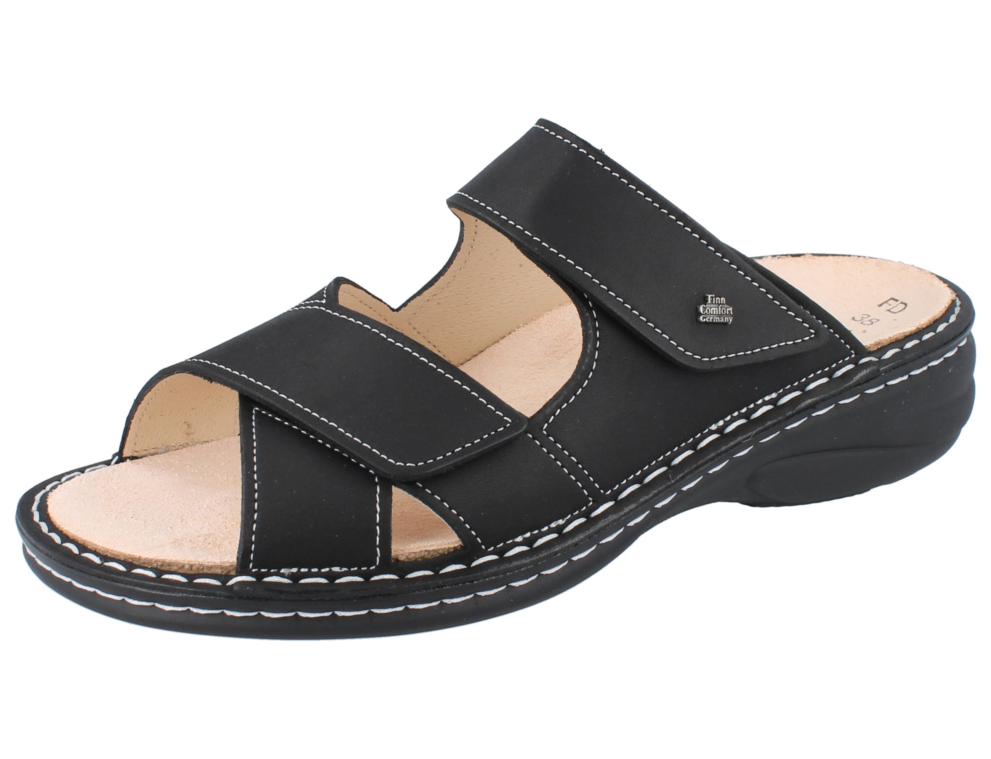 FINN COMFORT Melrose schwarz black Glattleder - Größe: 40 Pantolette