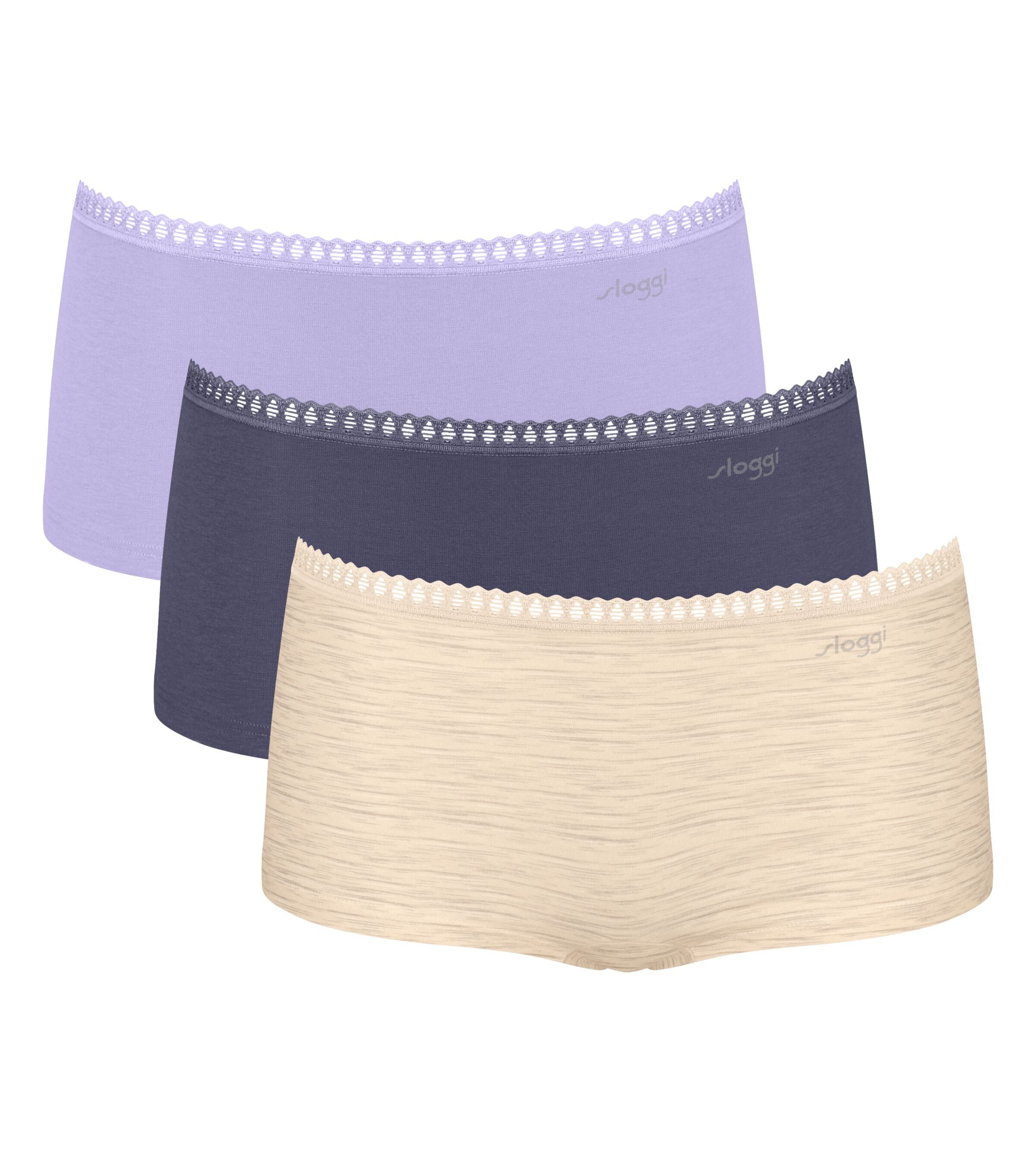 sloggi Panty GO Crush (3er Pack) mit Spitzendetails, Cotton-Mix
