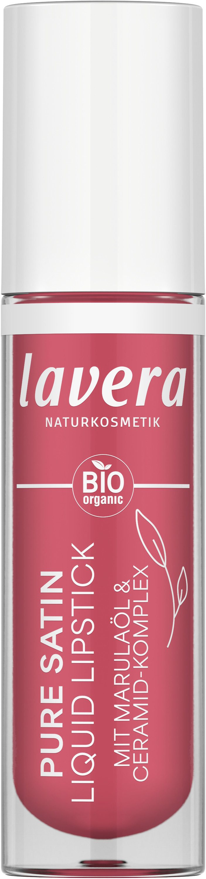 lavera Lipgloss Pure Satin Liquid Lipstick -Poppy Red 01-, 1-tlg.