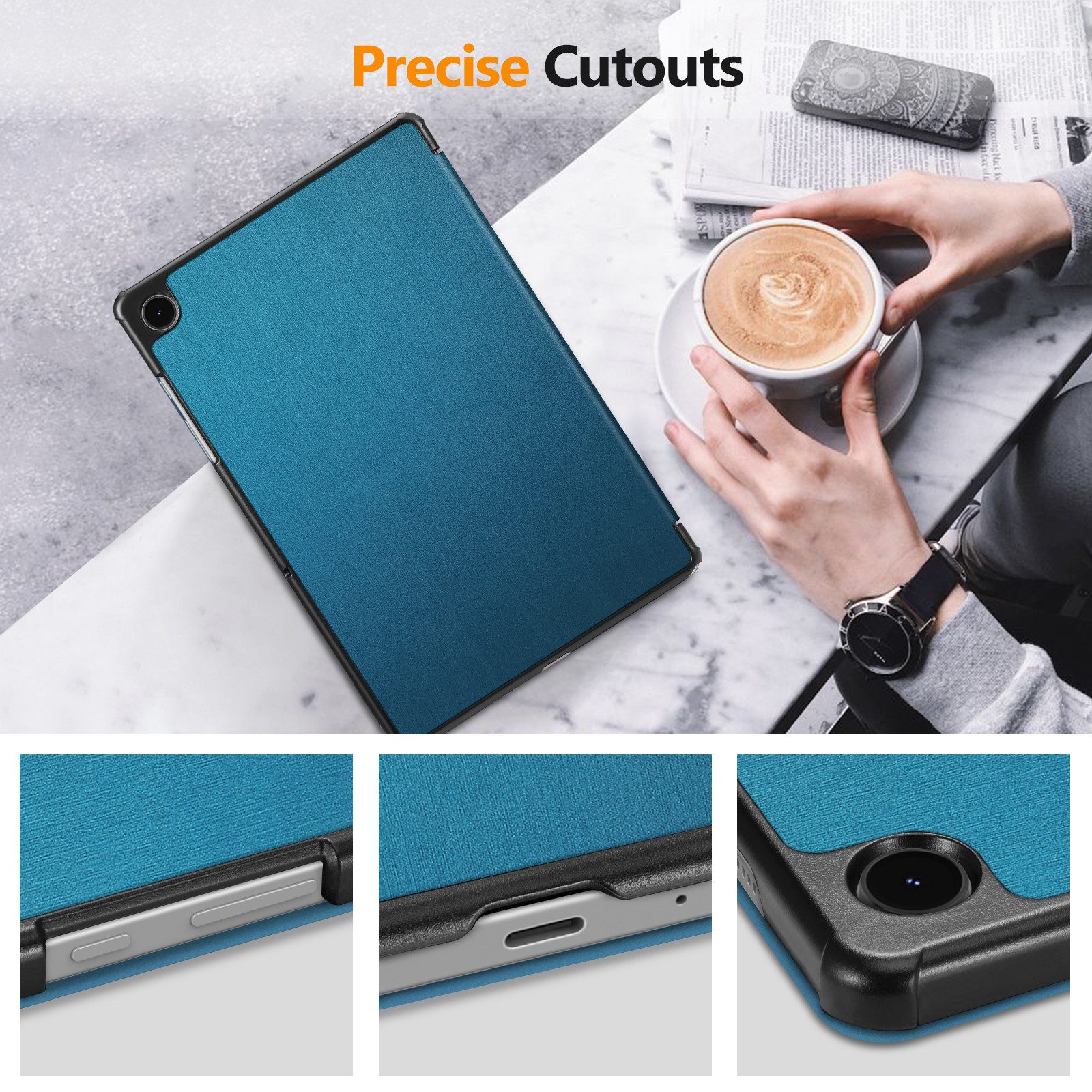 Fintie Tablet-Hülle für Samsung Galaxy Tab A11+ /A9+ Plus 11 Zoll (2025/2023) 11 Zoll, Dünne Kunstleder Case für Tab A11+/A9+ SM-X230/X236B/X210/X216/X218 – Bild 5 von 5