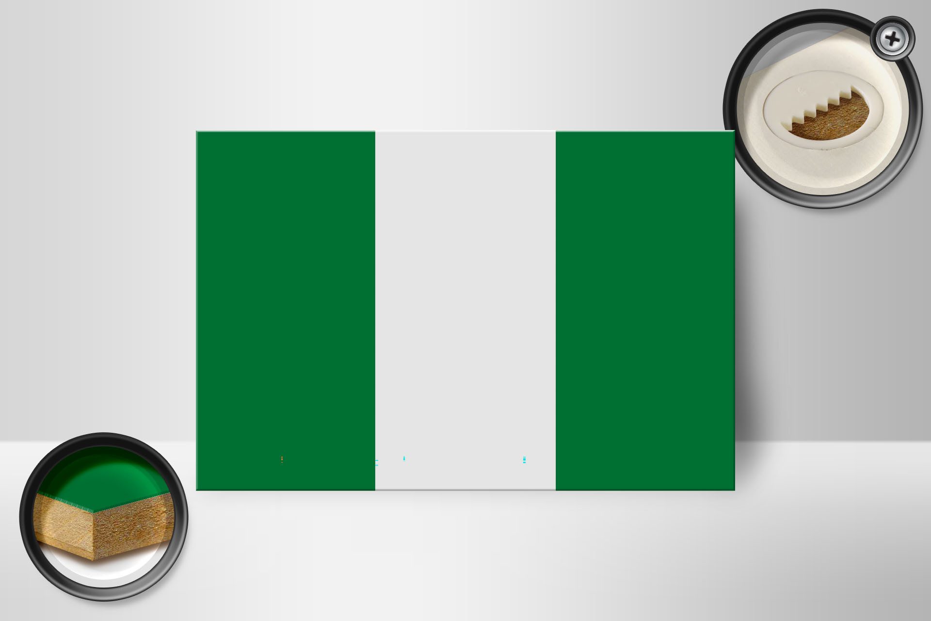 Femer GmbH Holzbild Flagge Nigerias 18x12 cm Flag of Nigeria, Flaggen (1 St), Glatte Holzfaserplatte (MDF), vorn beschichtet